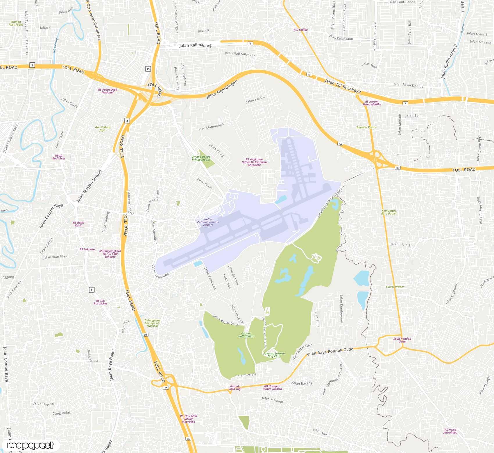 Carte de Halim Perdanakusuma <span>airport (HLP)</span>