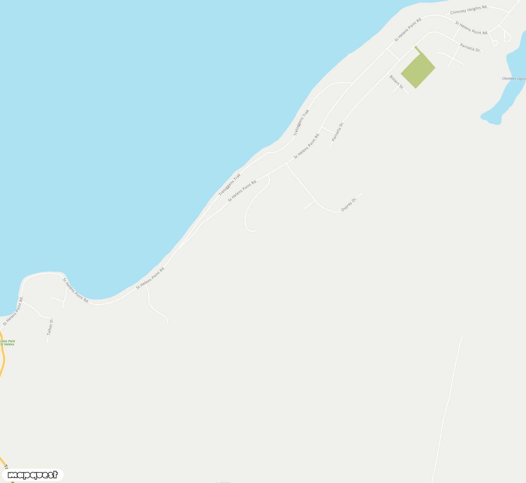 Carte de <span>Aérodrome de </span>St Helens<span>(HLS)</span>