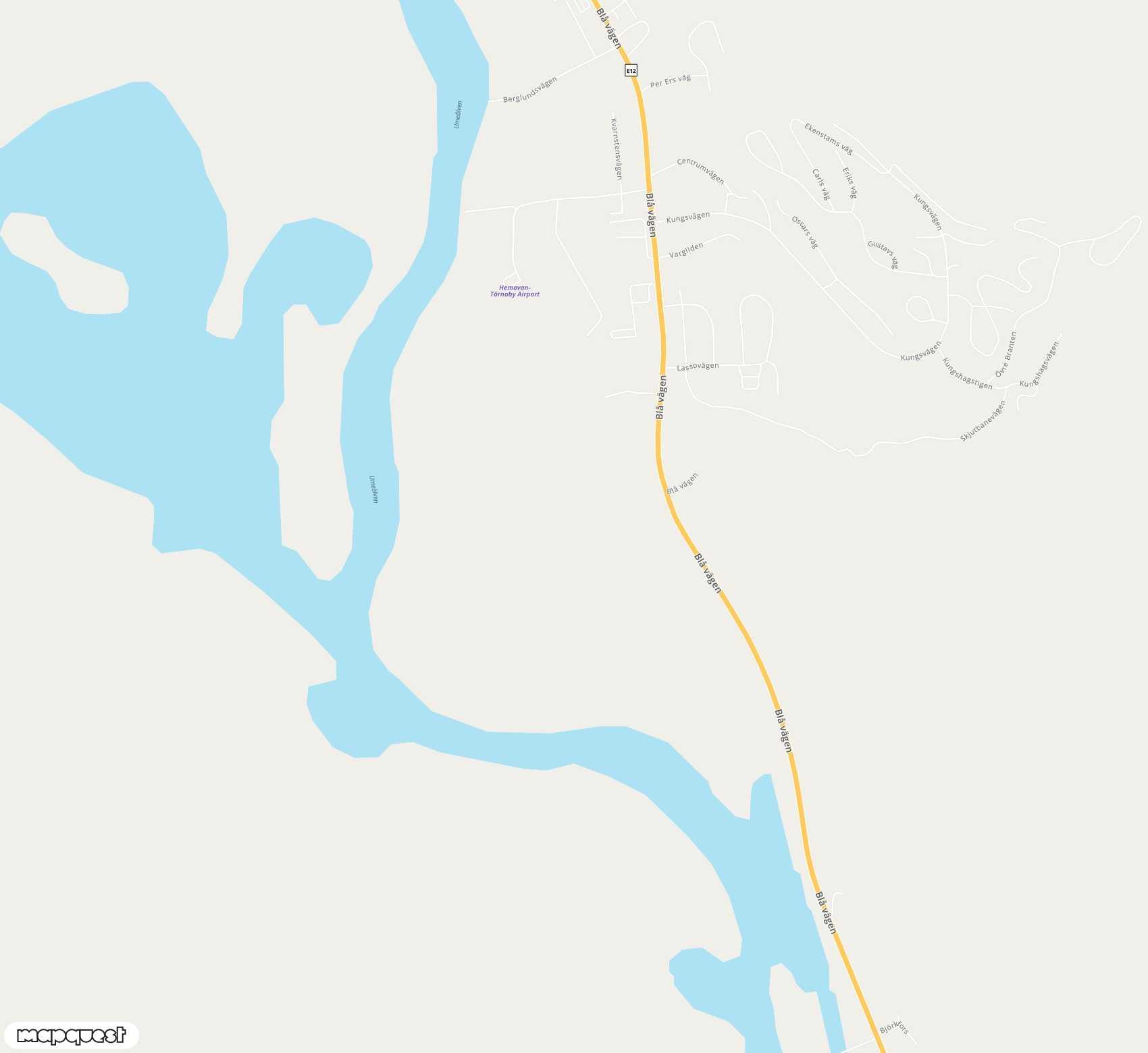 Carte de Hemavan <span>airport (HMV)</span>
