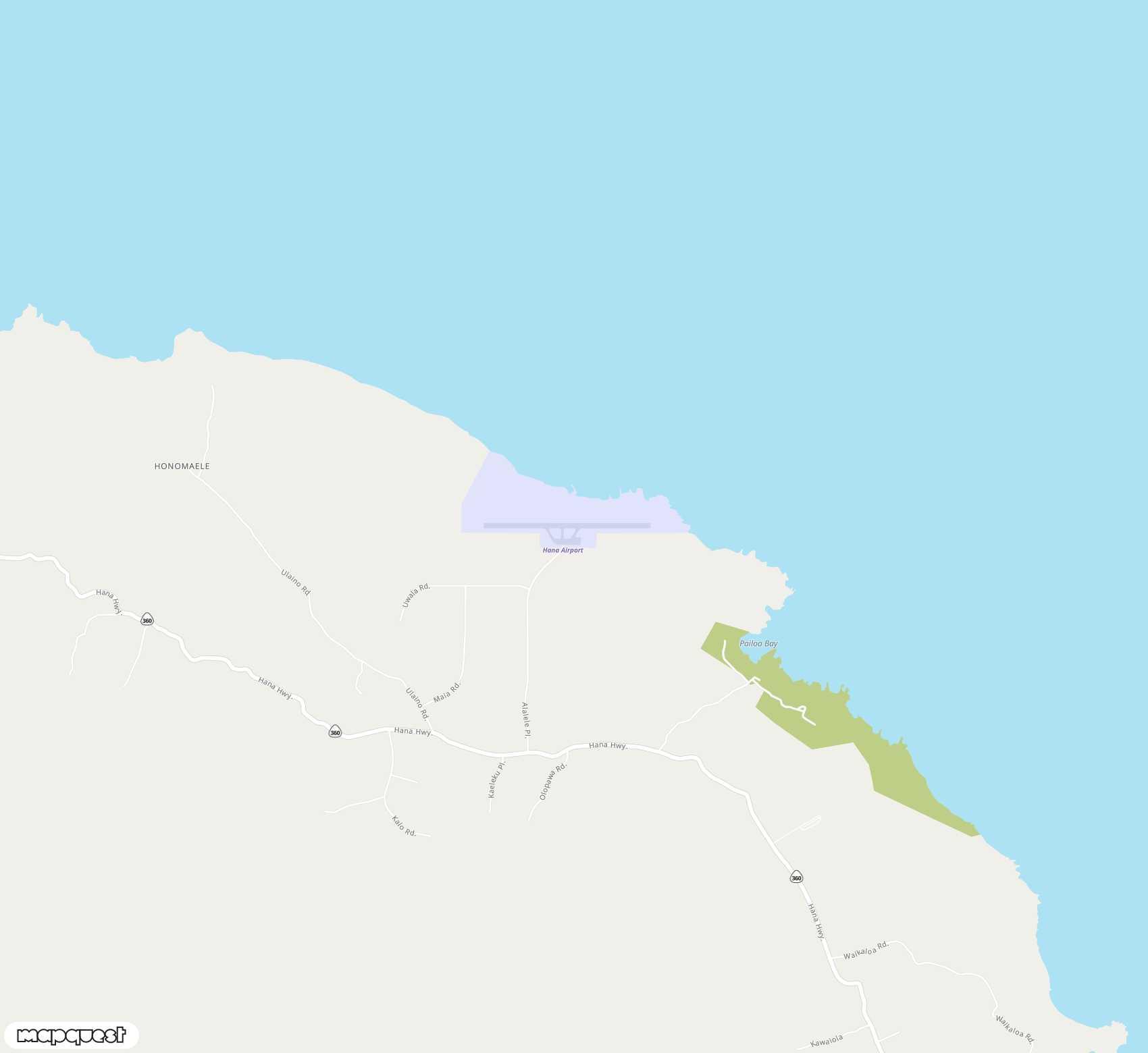 Carte de <span>Aéroport de </span>Hana<span>(HNM)</span>