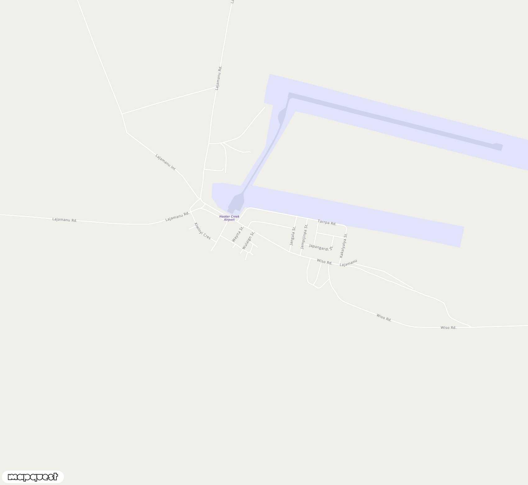 Carte de <span>Aérodrome de </span>Hooker Creek<span>(HOK)</span>