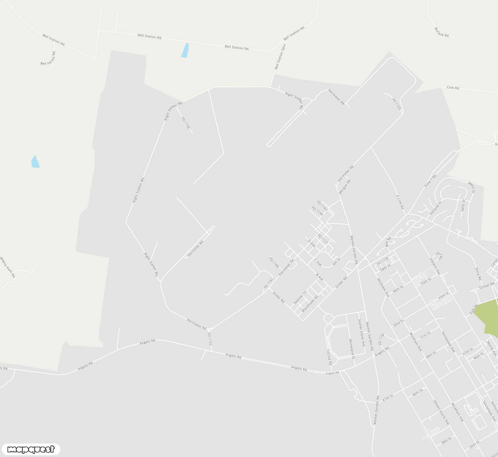 Carte de <span>Aéroport de </span>Campbell AAF (Fort Campbell) Air Field<span>(HOP)</span>