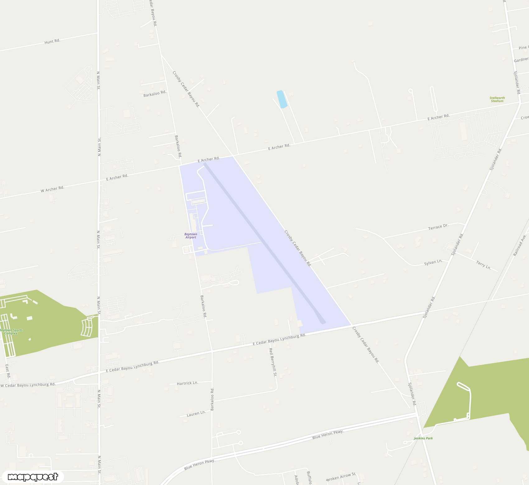 Carte de <span>Aérodrome de </span>Baytown<span>(HPY)</span>