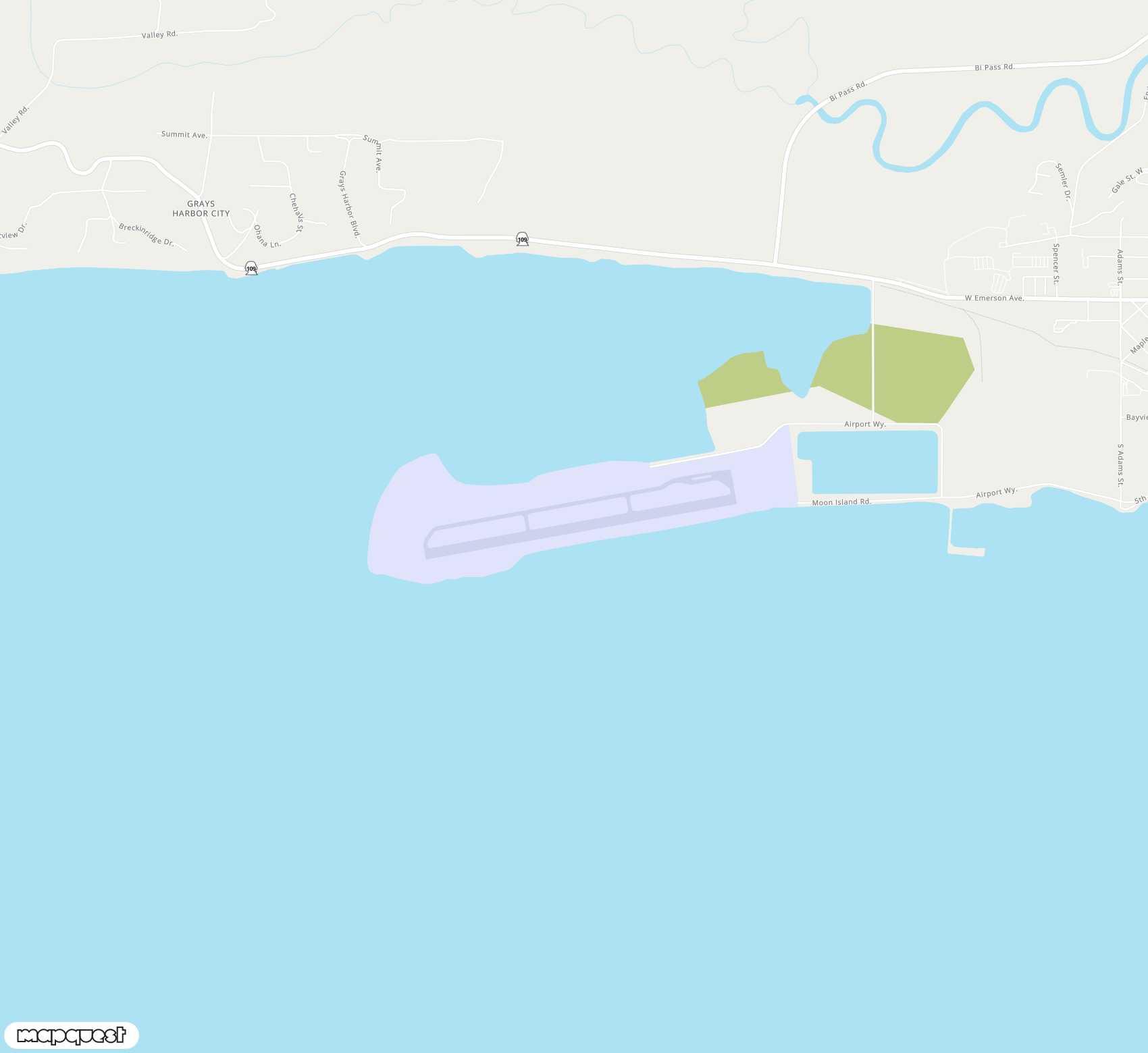 Carte de <span>Aéroport de </span>Bowerman<span>(HQM)</span>