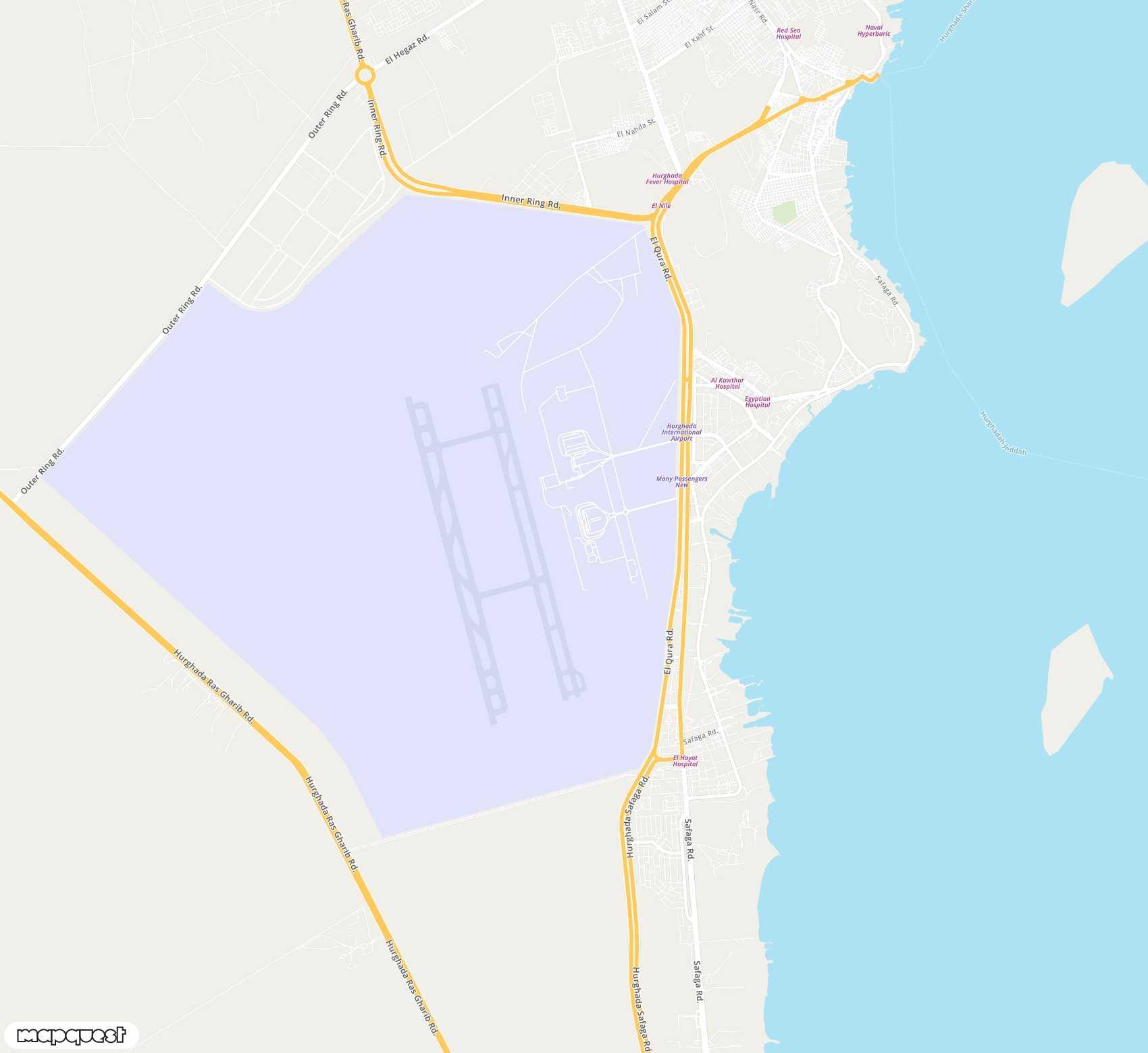 Carte de Hurghada <span>international airport (HRG)</span>