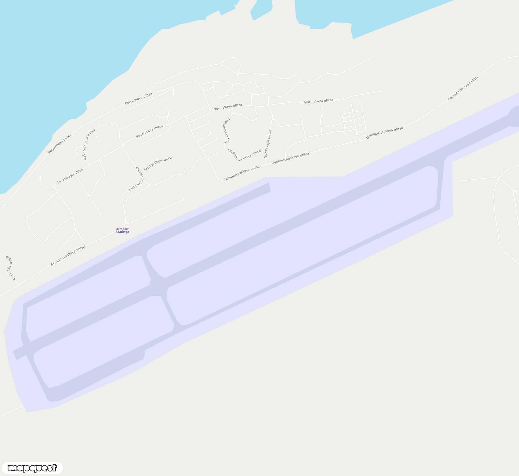 Carte de Khatanga <span>airport (HTG)</span>