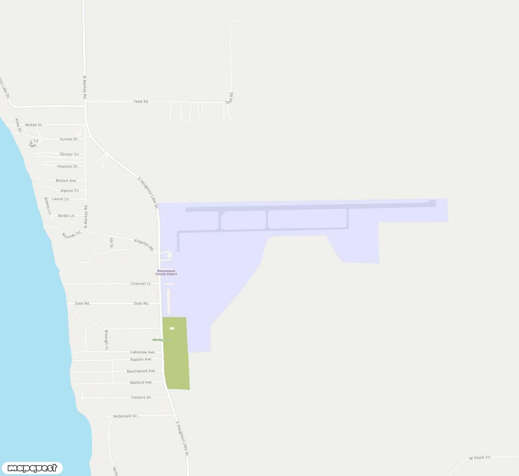 Carte de <span>Aérodrome de </span>Roscommon County - Blodgett Memorial<span>(HTL)</span>