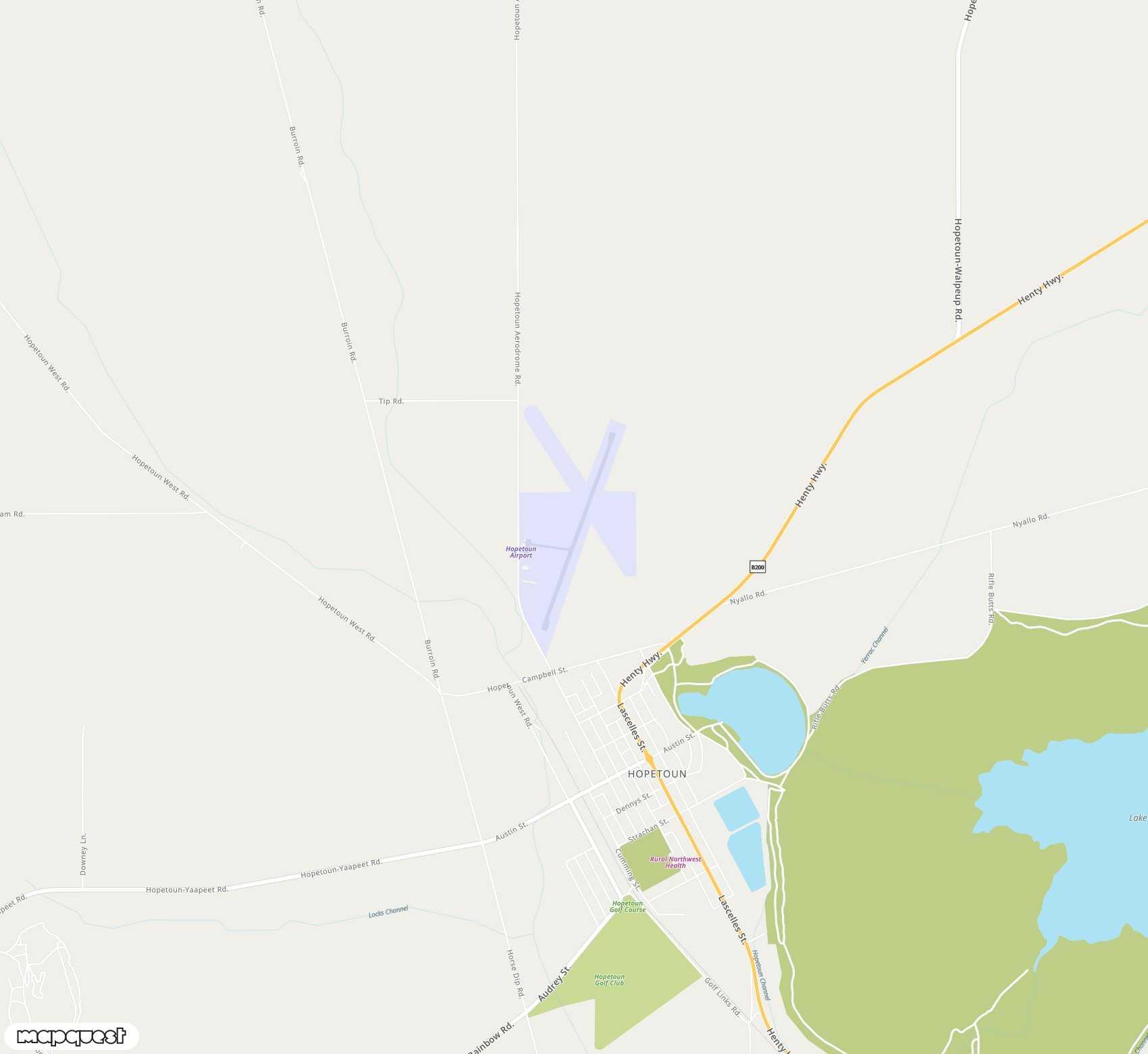 Carte de Hopetoun <span>airport (HTU)</span>