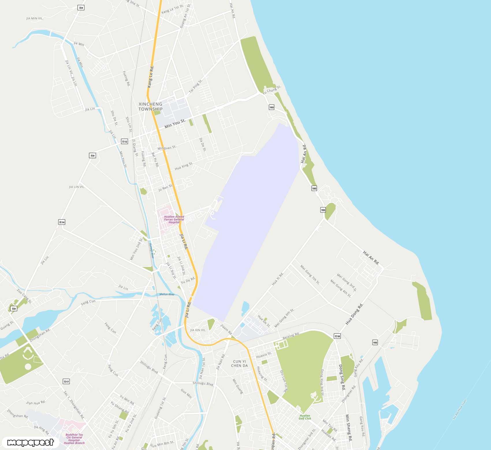 Carte de Hualien <span>airport (HUN)</span>