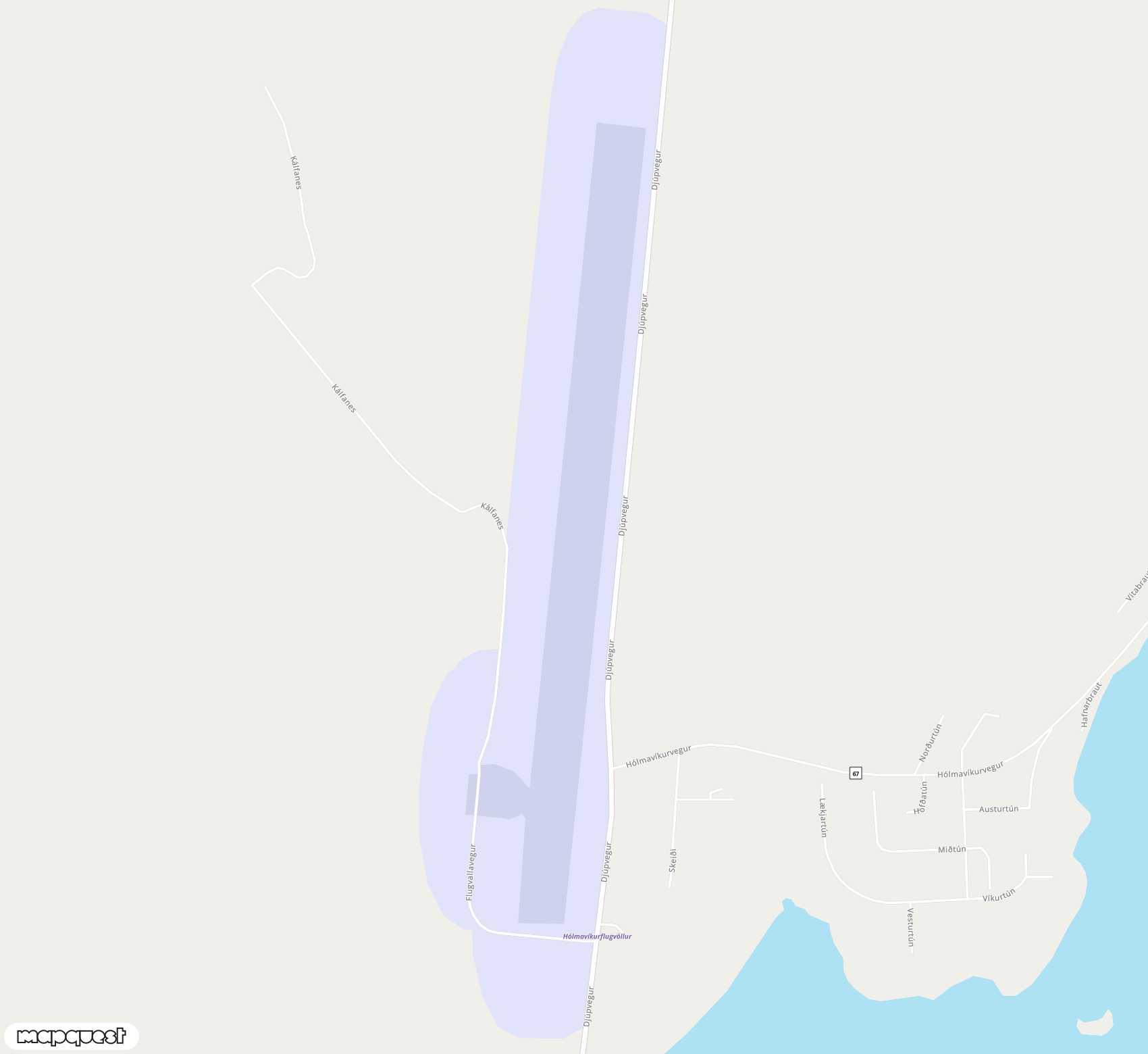 Carte de Hólmavík <span>airfield (HVK)</span>