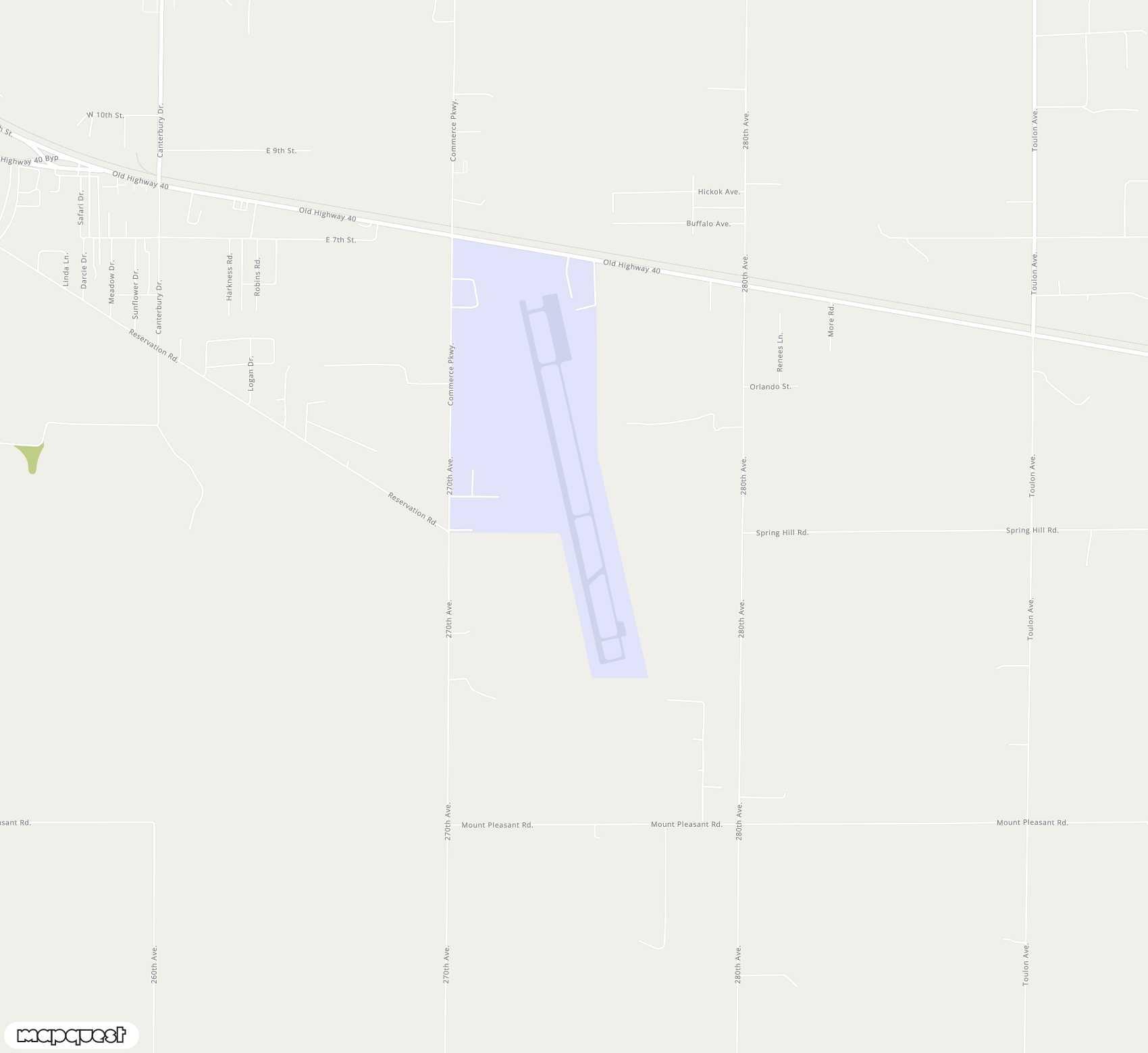 Carte de <span>Aéroport de </span>Hays Regional<span>(HYS)</span>