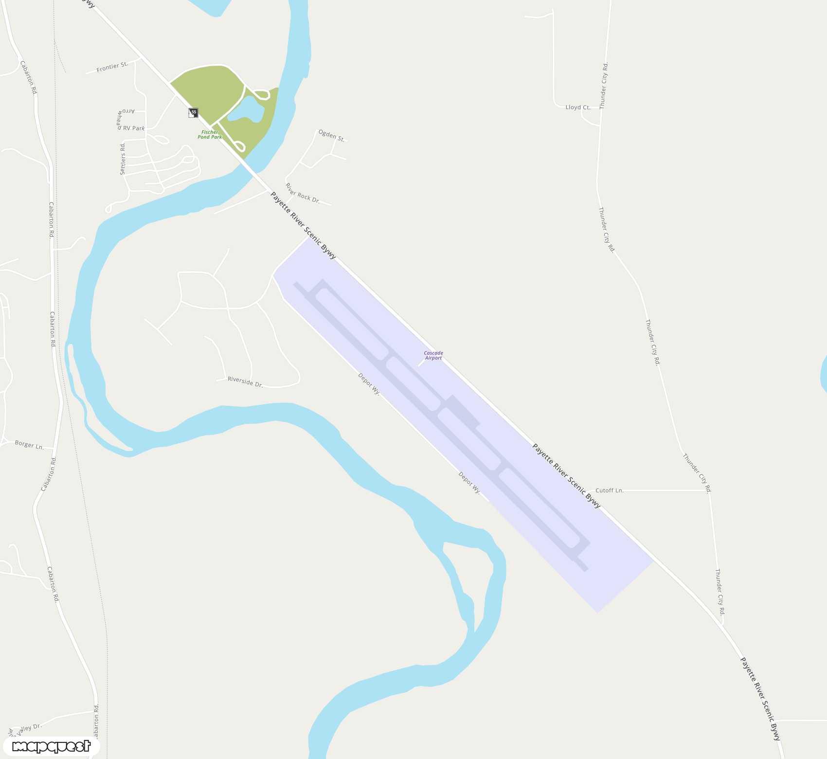 Carte de <span>Aérodrome de </span>Cascade<span>(ICS)</span>