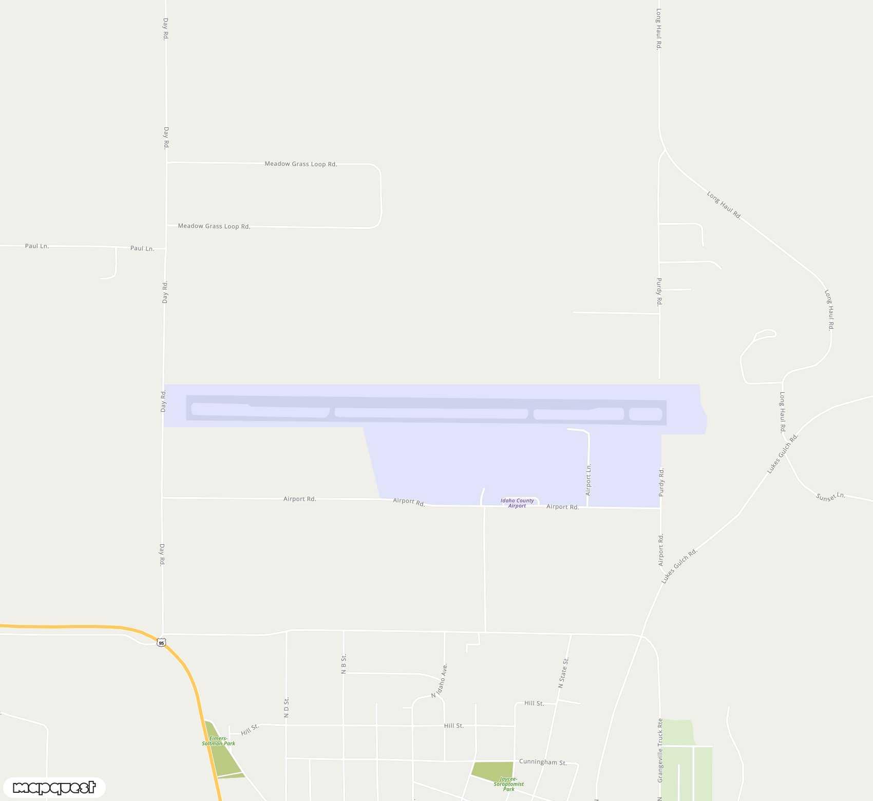 Carte de <span>Aérodrome de </span>Idaho County<span>(IDH)</span>