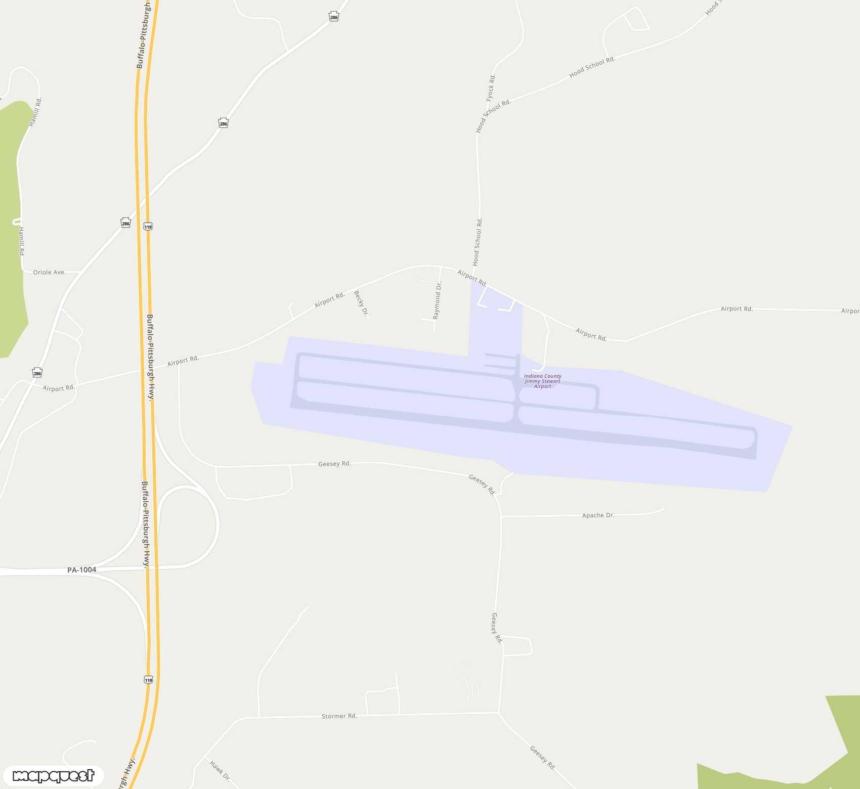 Carte de <span>Aérodrome de </span>Indiana County/Jimmy Stewart Fld/<span>(IDI)</span>