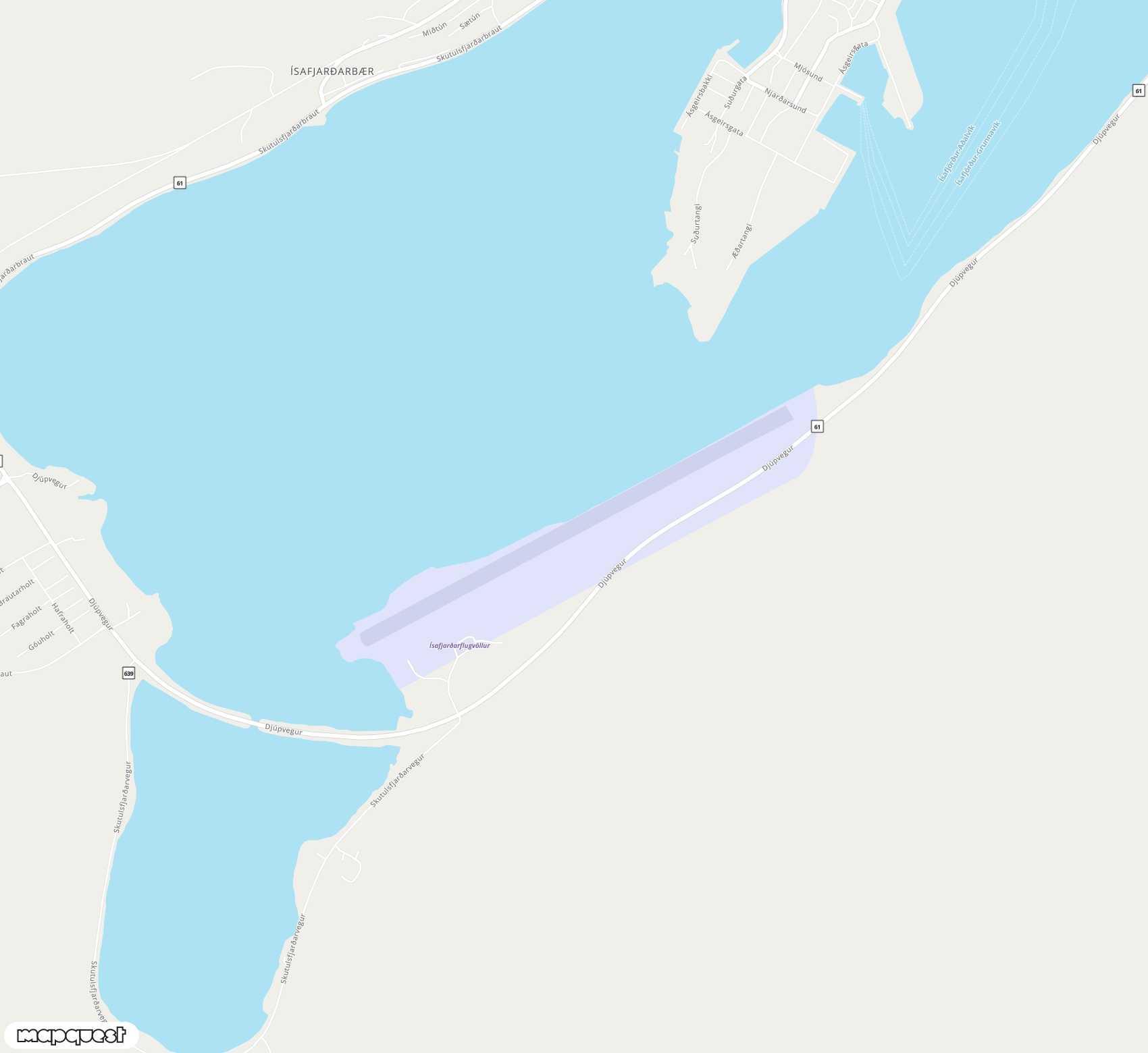 Carte de Ísafjörður <span>airport (IFJ)</span>