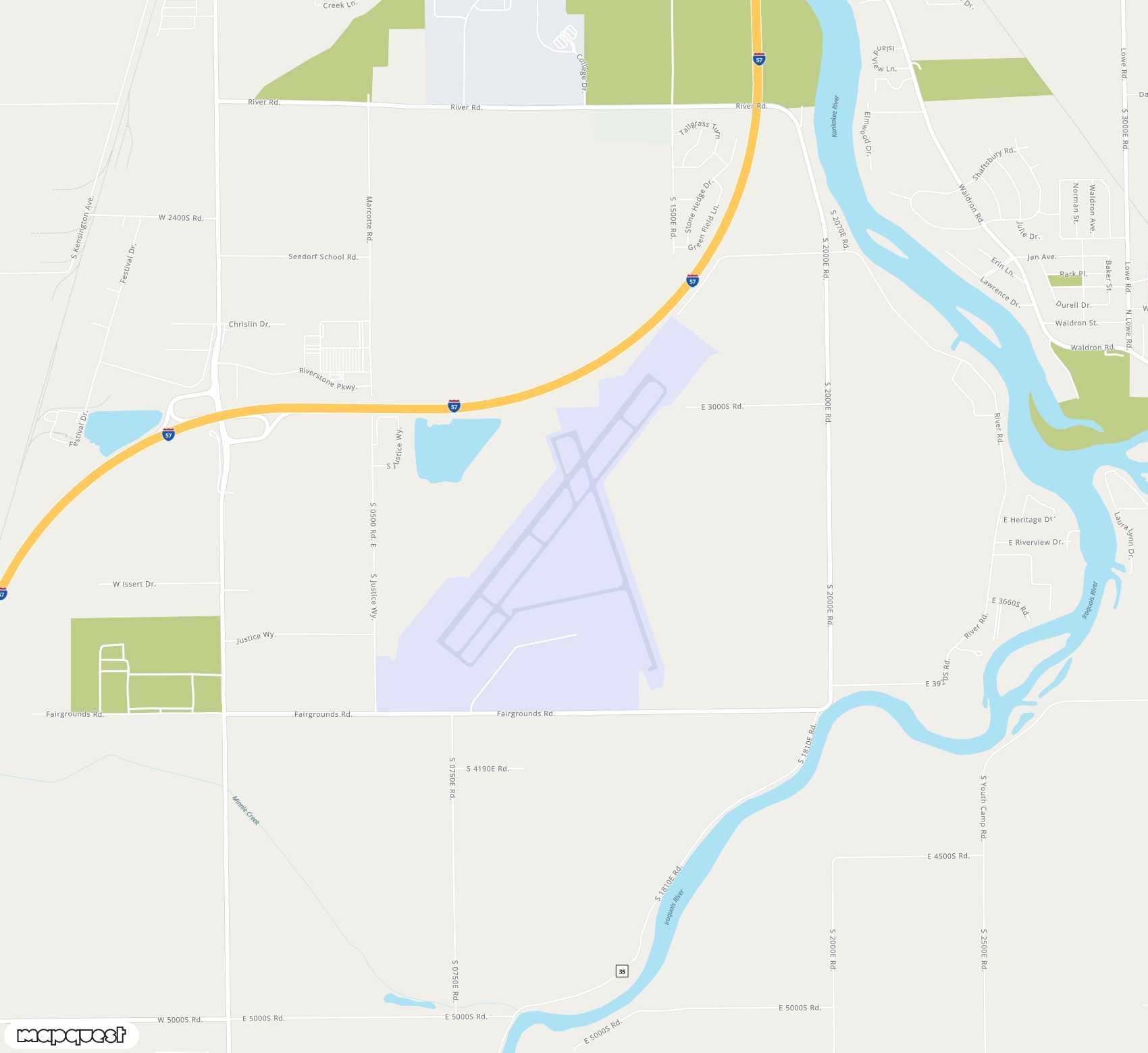 Carte de <span>Aéroport de </span>Greater Kankakee<span>(IKK)</span>