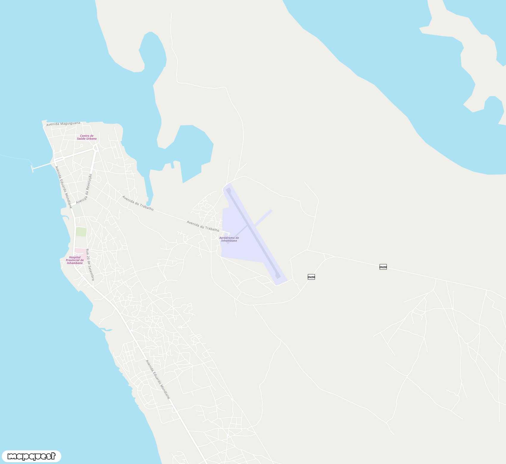 Carte de Inhambane <span>airport (INH)</span>