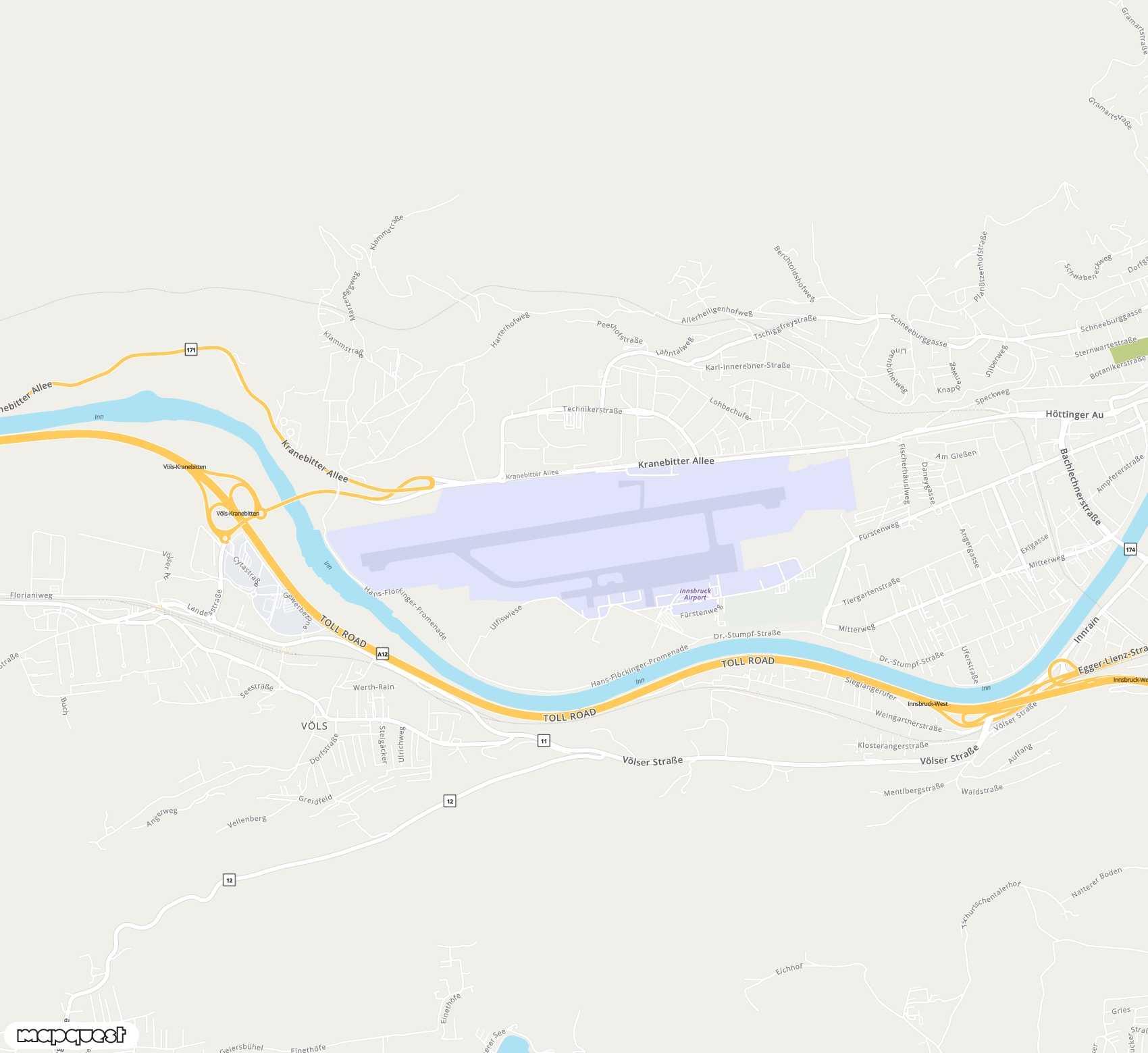 Carte de Innsbruck <span>airport (INN)</span>