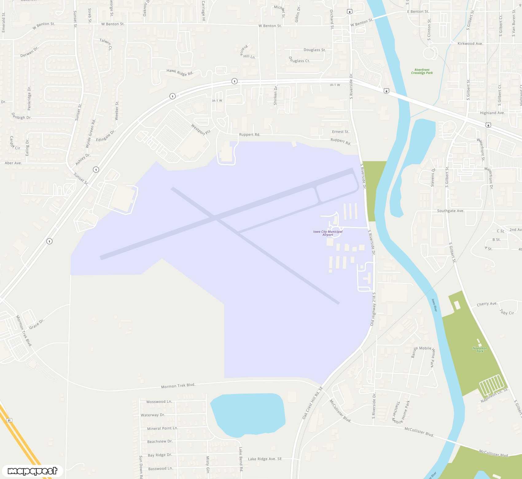 Carte de <span>Aérodrome de </span>Iowa City Municipal<span>(IOW)</span>