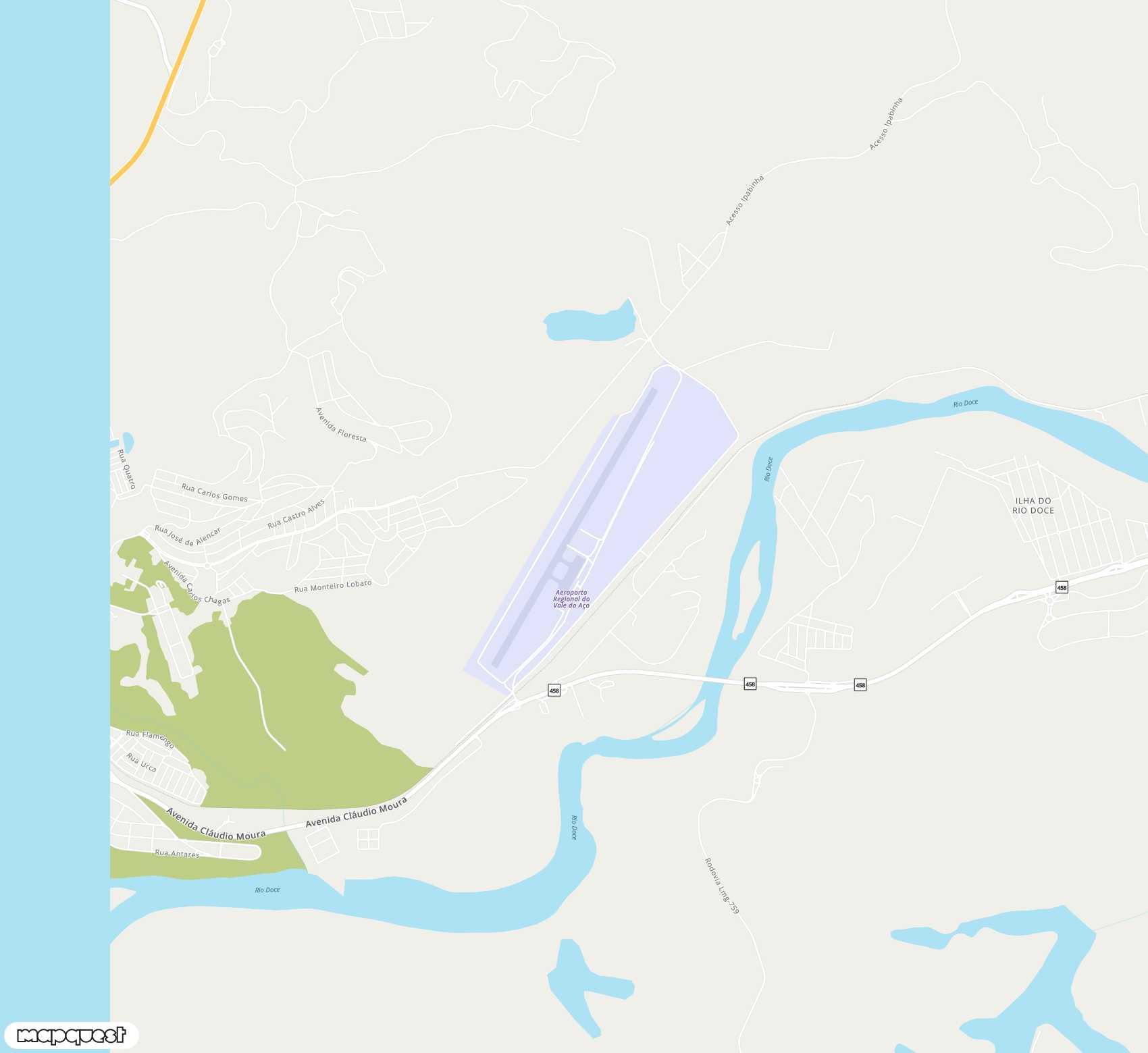 Carte de Vale do Aço Regional <span>airport (IPN)</span>