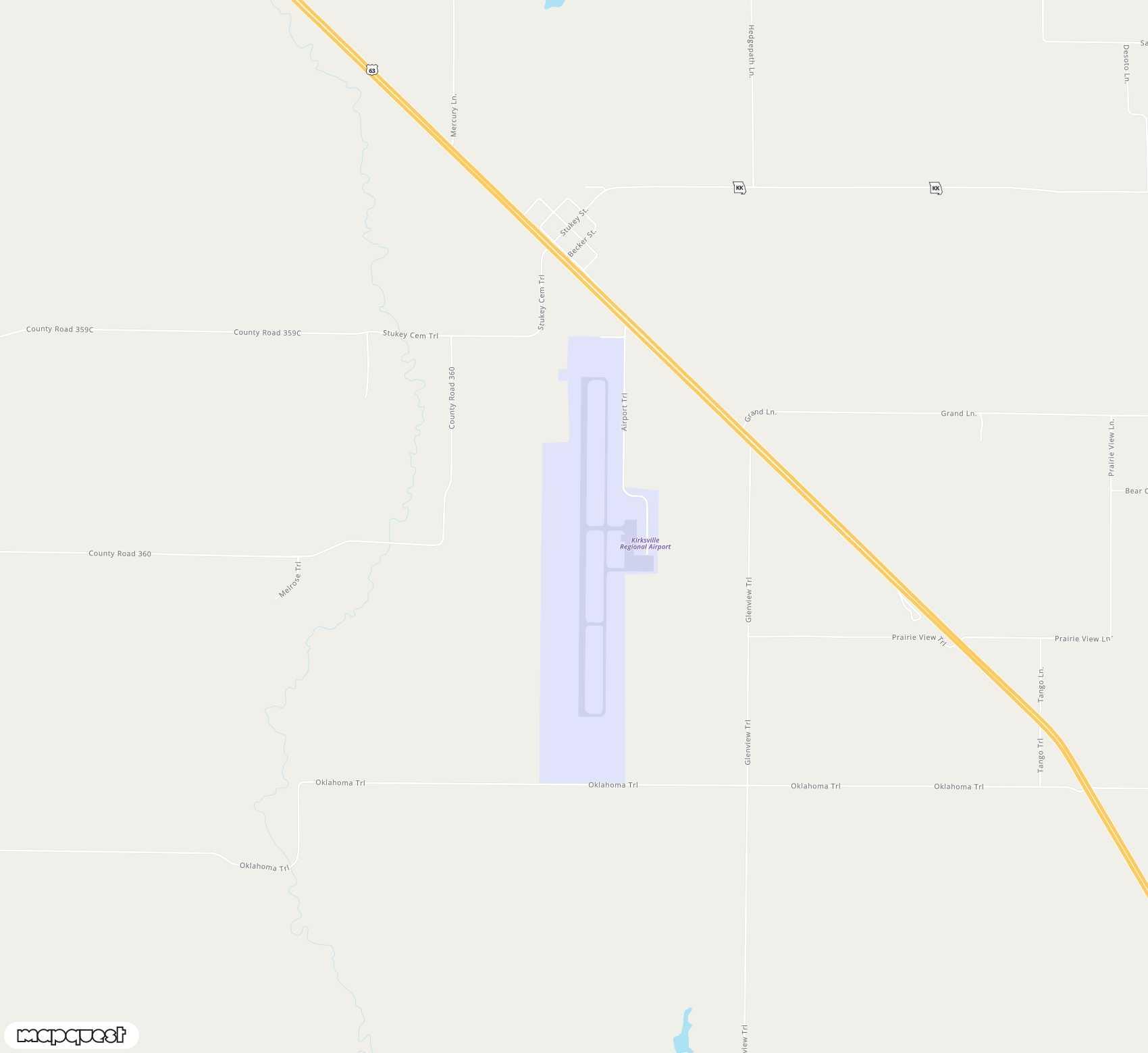 Carte de <span>Aéroport de </span>Kirksville Regional<span>(IRK)</span>