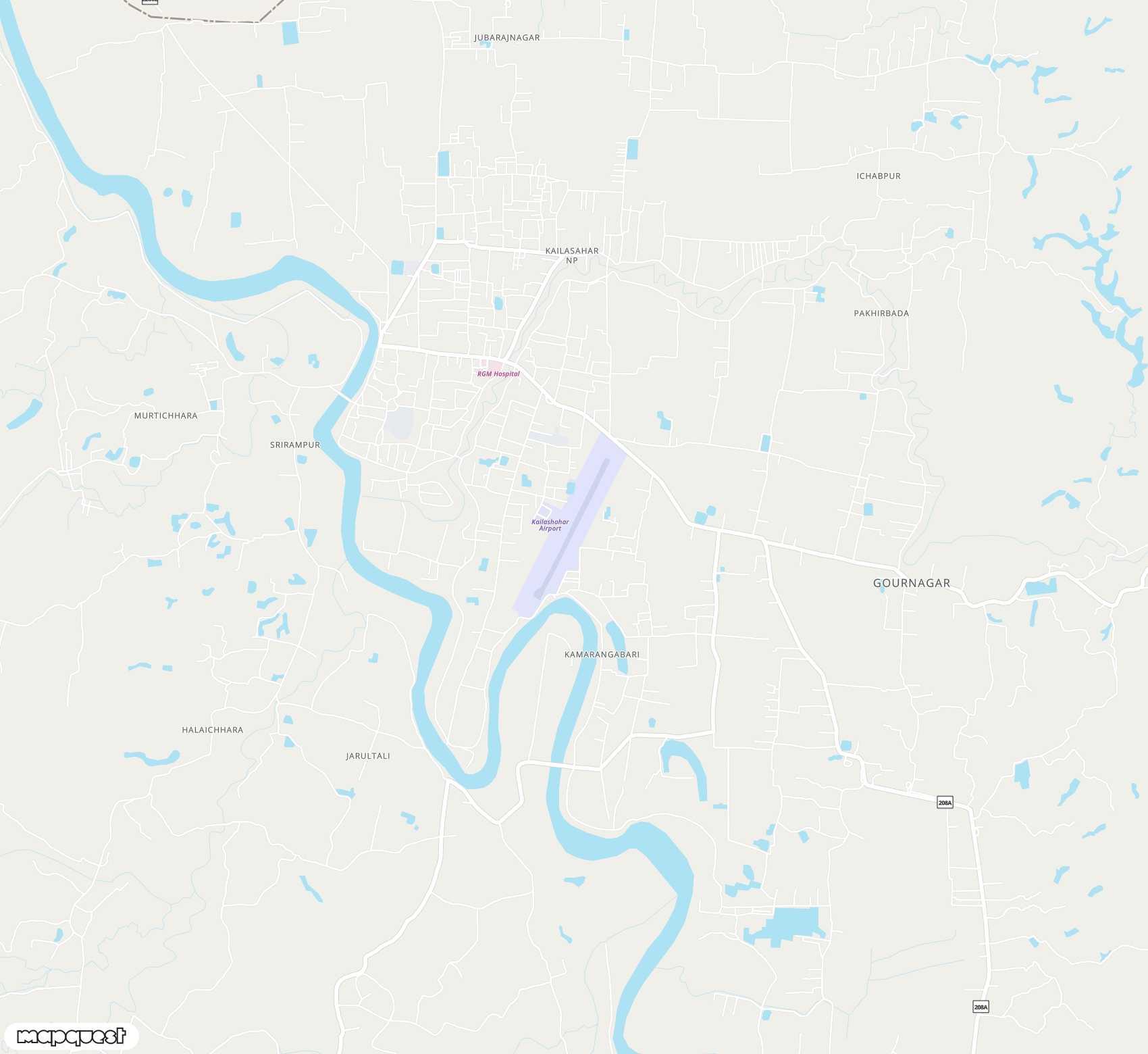 Carte de Kailashahar <span>airport (IXH)</span>