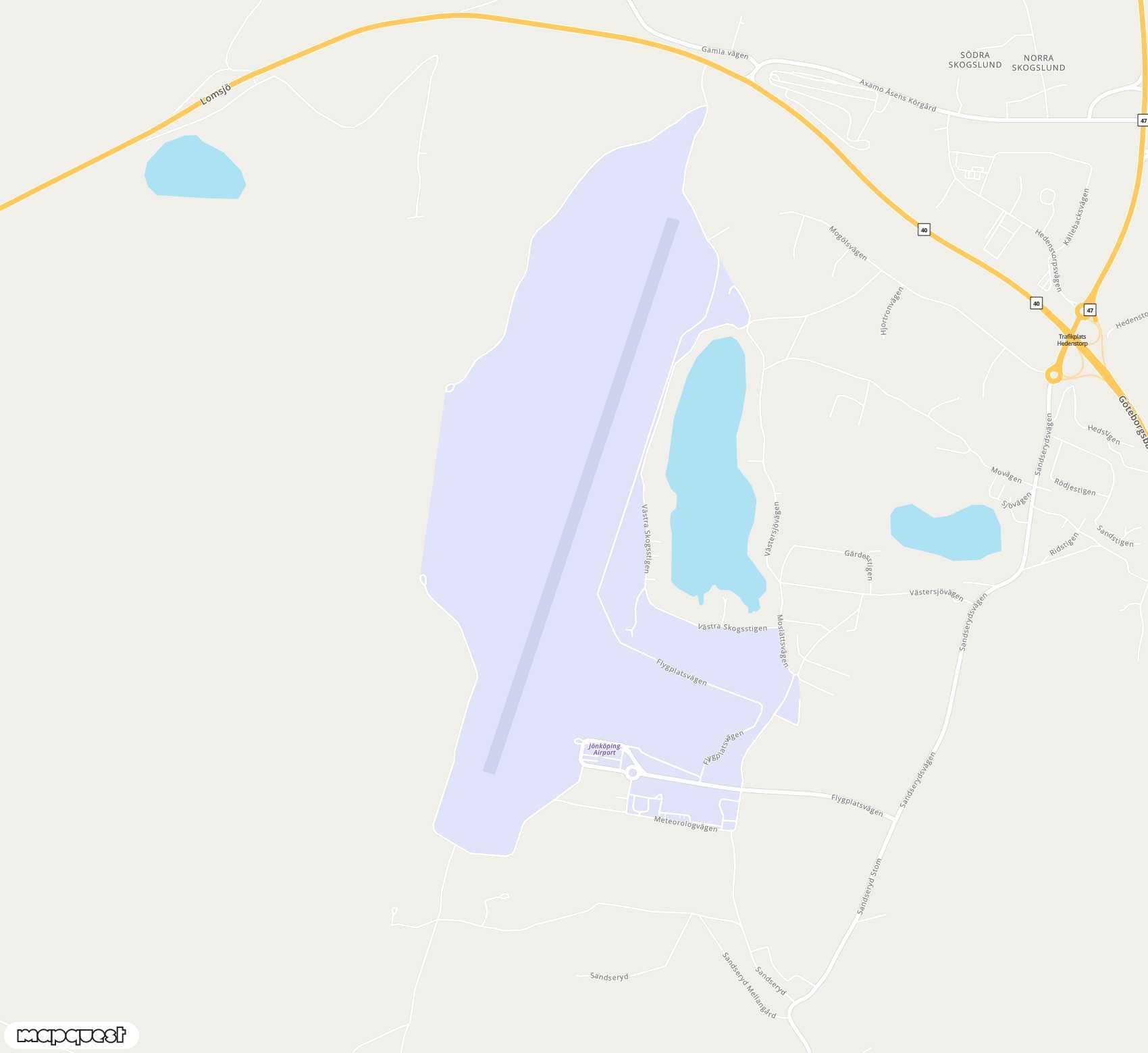 Carte de <span>Aéroport de </span>Jönköping<span>(JKG)</span>