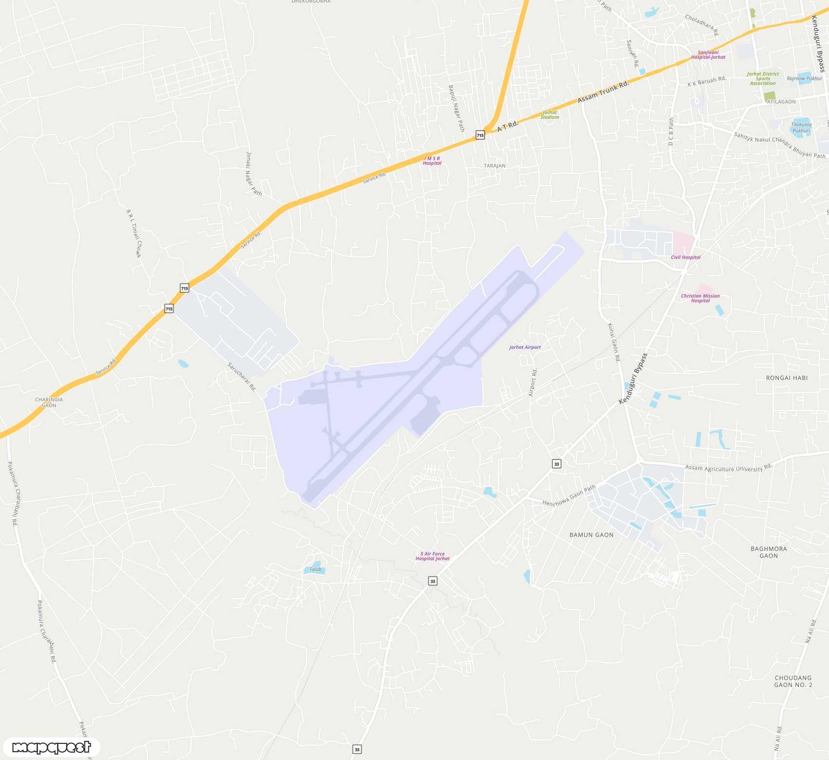 Carte de Jorhat <span>airport (JRH)</span>