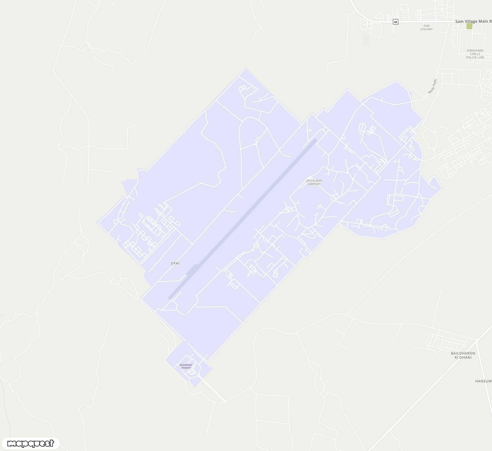 Carte de Jaisalmer <span>airport (JSA)</span>