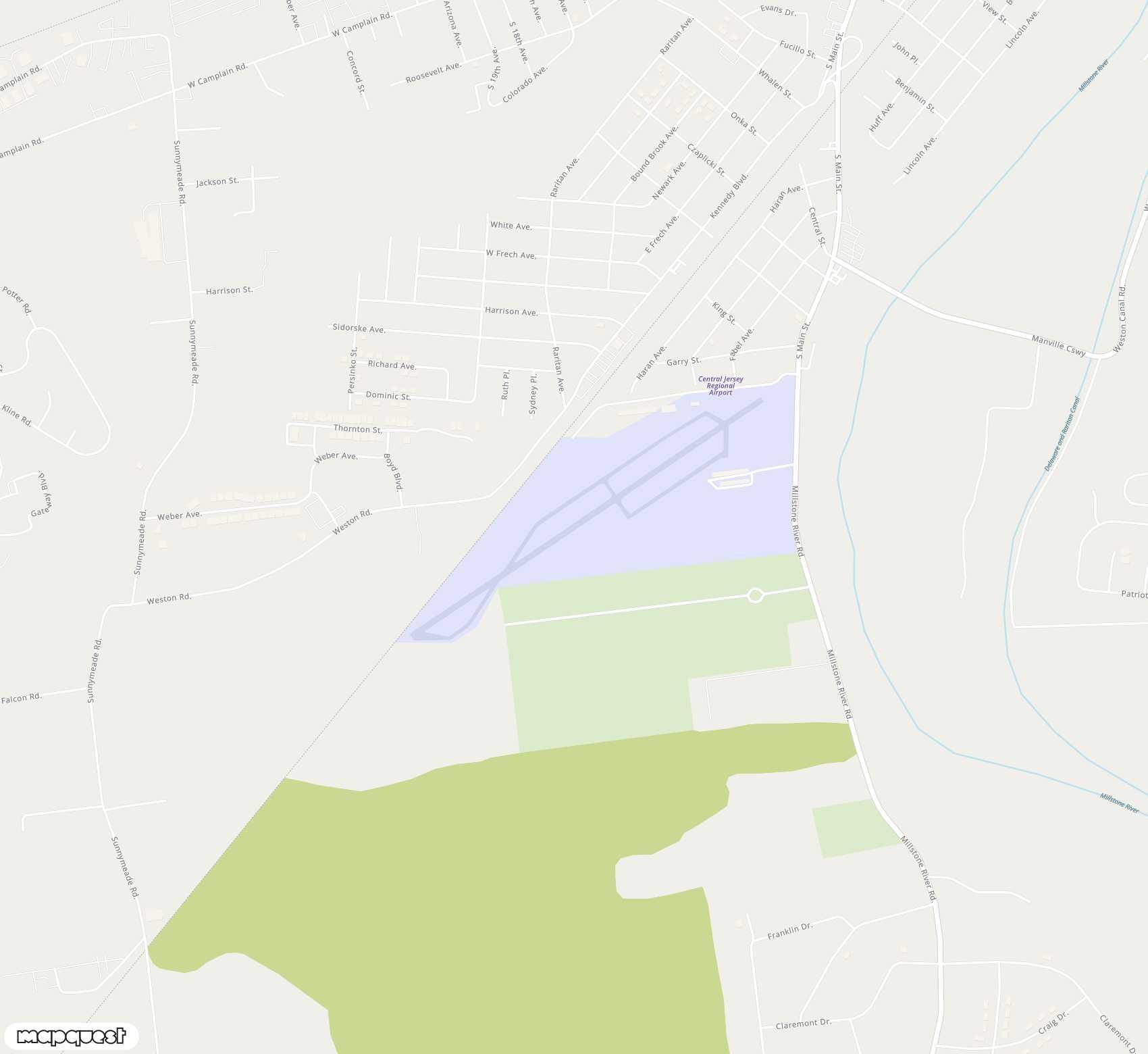 Carte de <span>Aérodrome de </span>Central Jersey Regional<span>(JVI)</span>