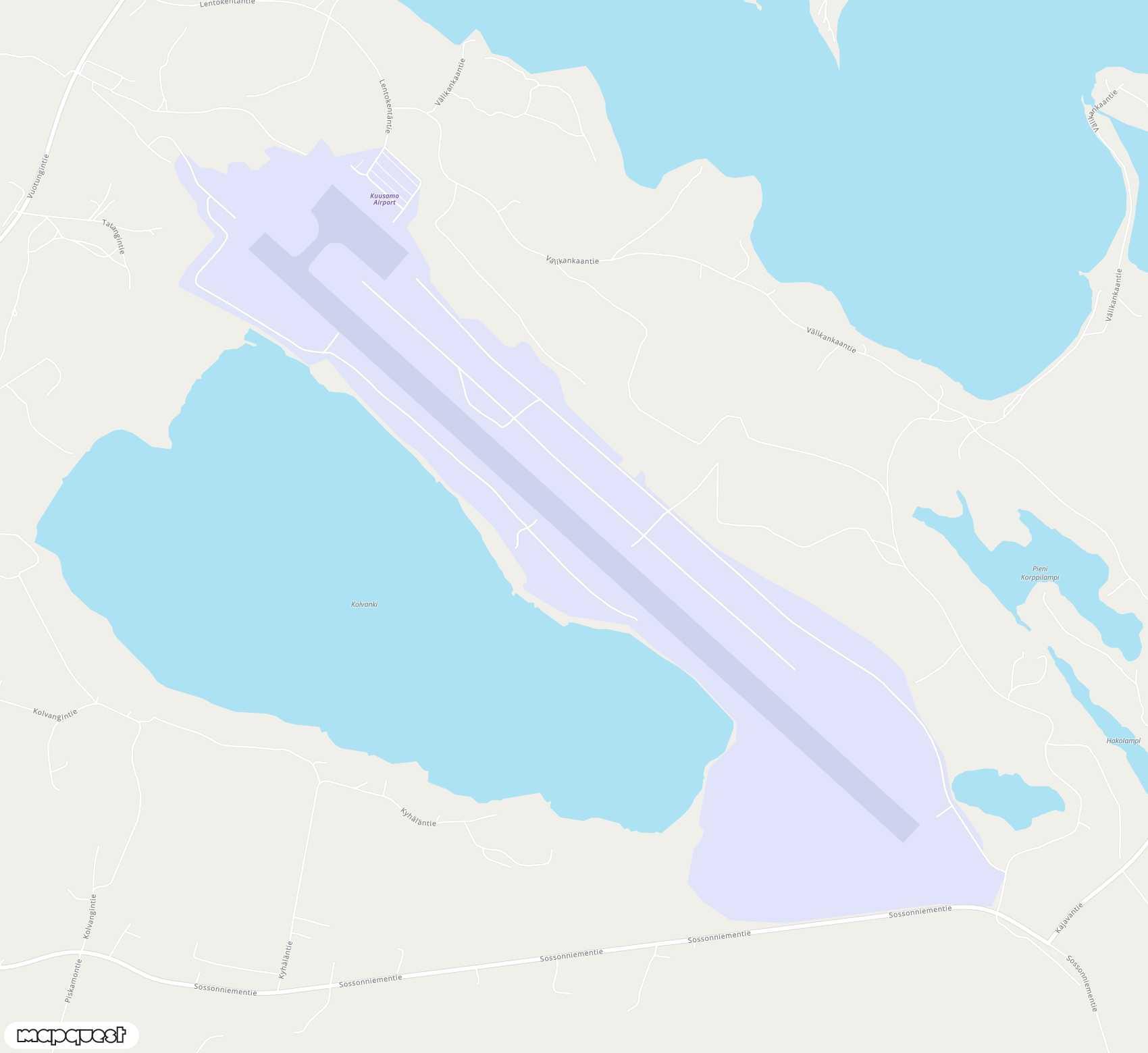 Carte de Kuusamo <span>airport (KAO)</span>