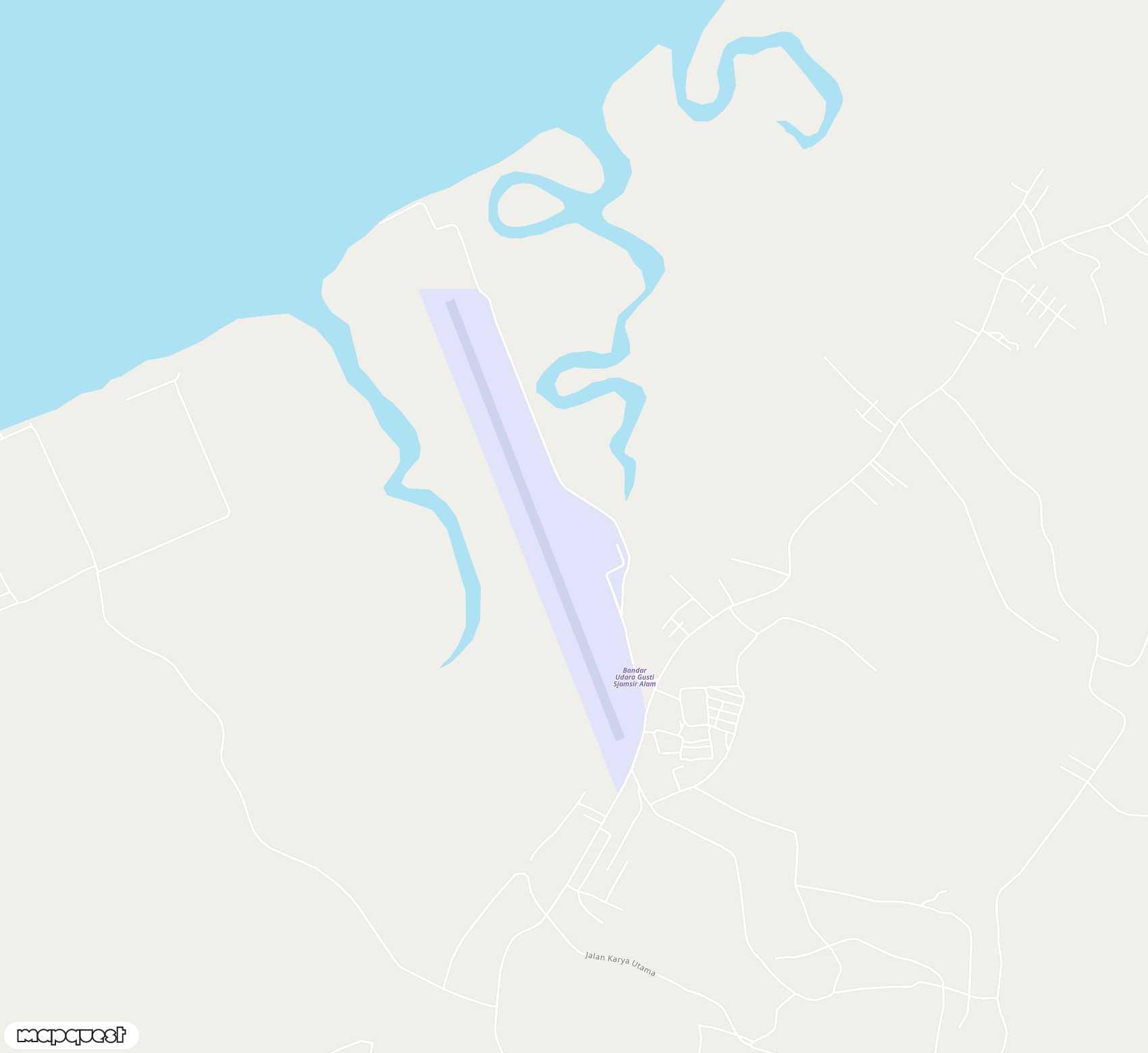 Carte de <span>Aérodrome de </span>Gusti Syamsir Alam<span>(KBU)</span>