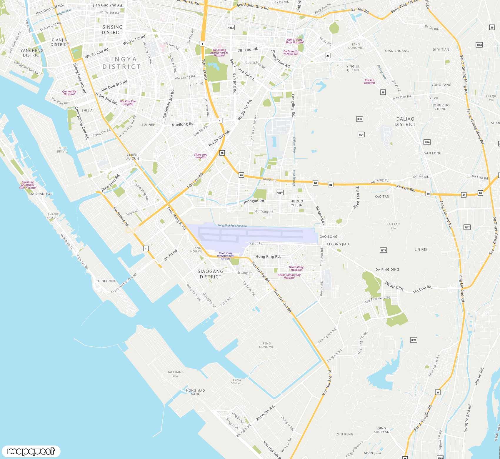 Carte de Kaohsiung <span>international airport (KHH)</span>