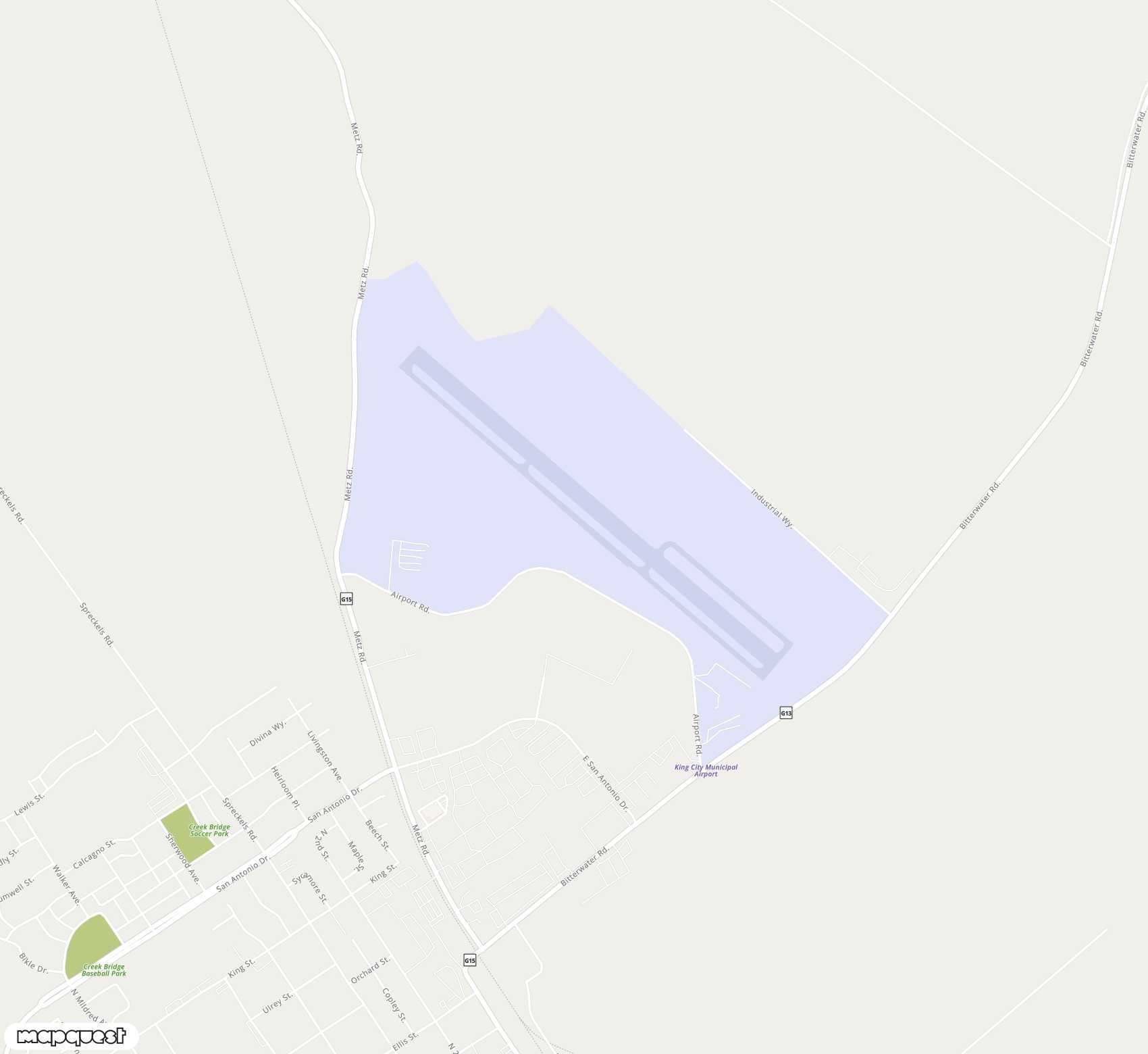 Carte de <span>Aérodrome de </span>Mesa Del Rey<span>(KIC)</span>