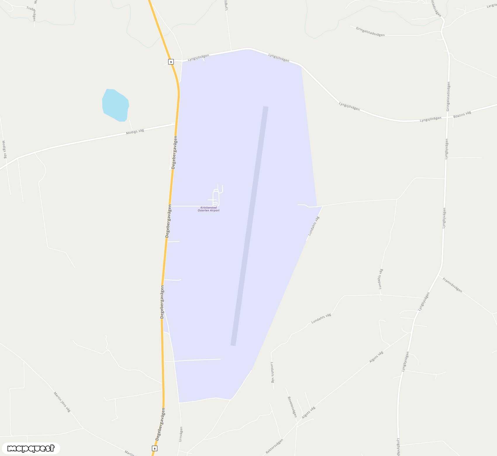 Carte de <span>Aéroport de </span>Kristianstad<span>(KID)</span>