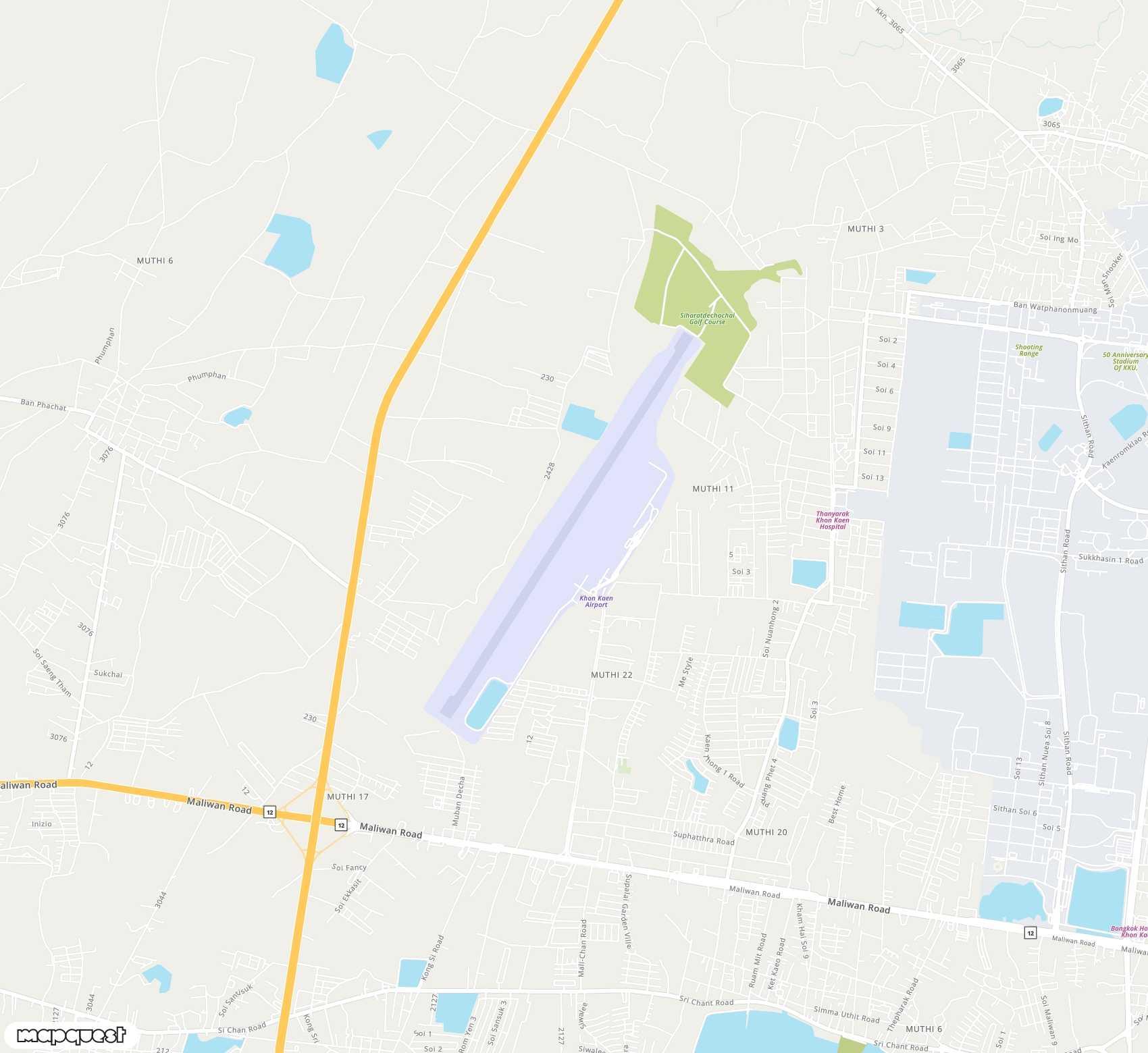 Carte de Khon Kaen <span>airport (KKC)</span>