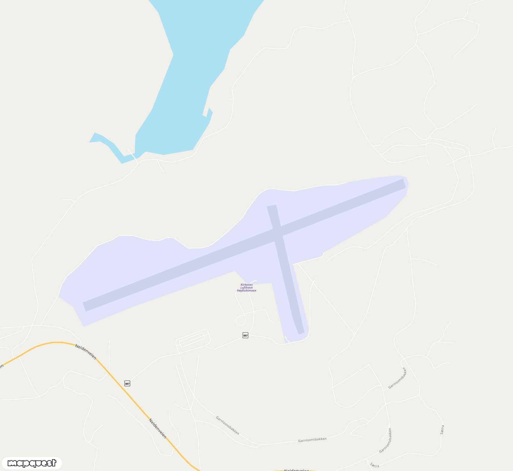 Carte de <span>Aéroport de </span>Kirkenes, Høybuktmoen<span>(KKN)</span>