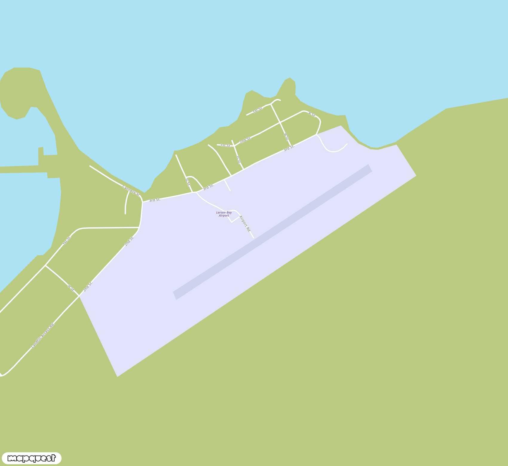 Carte de <span>Aérodrome de </span>Larsen Bay<span>(KLN)</span>