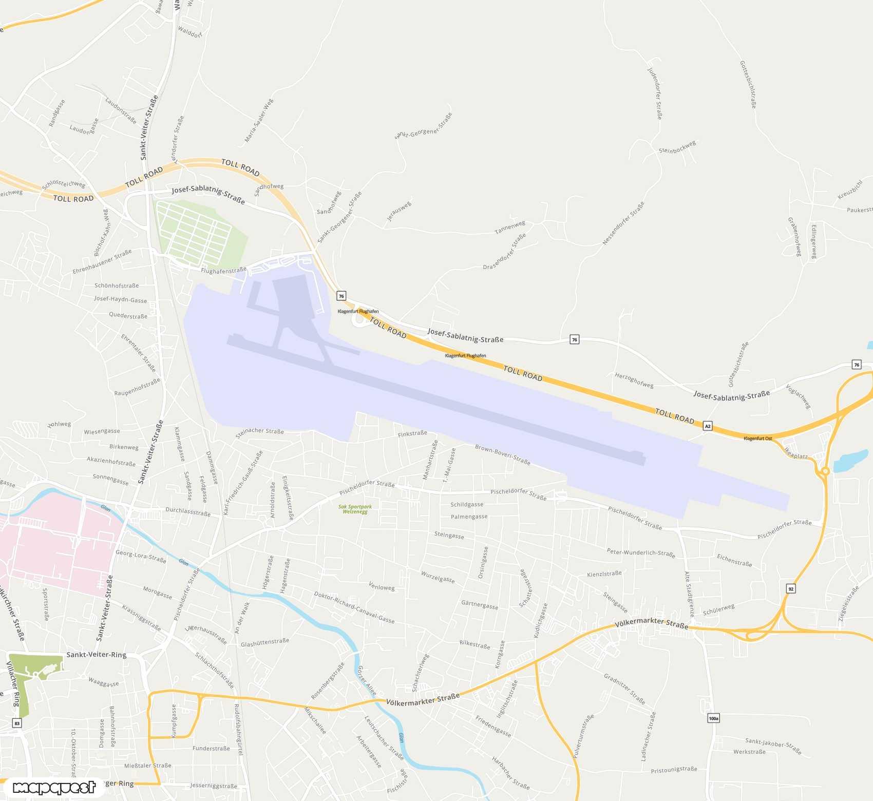 Carte de Klagenfurt <span>airport (KLU)</span>