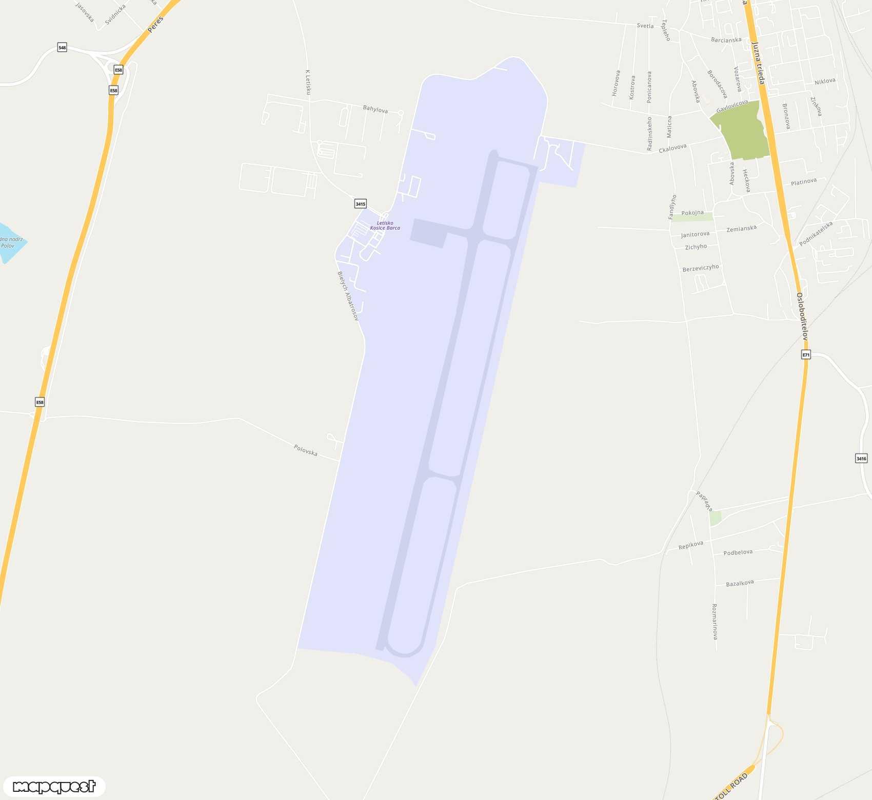 Carte de <span>Aéroport de </span>Koice<span>(KSC)</span>