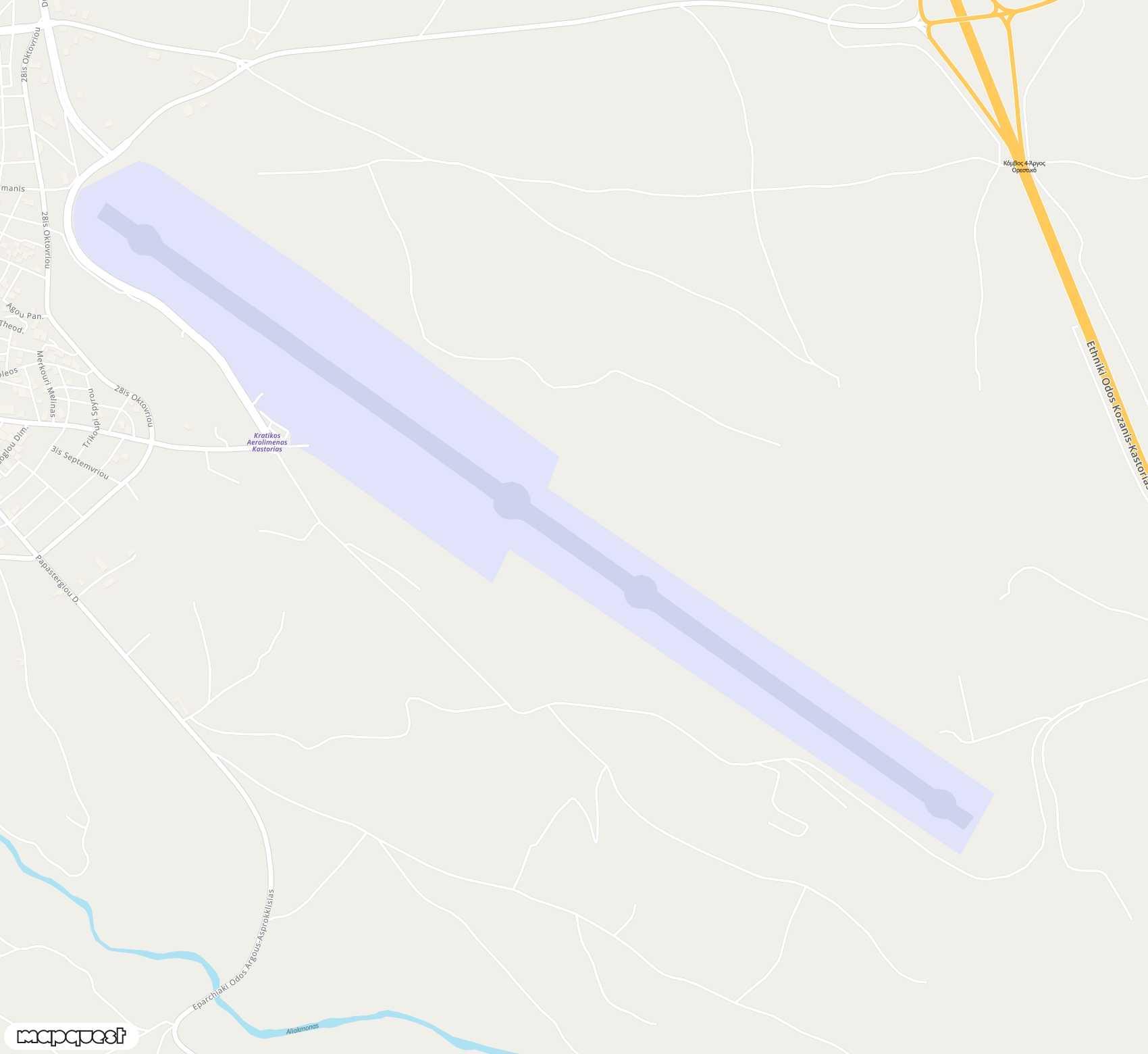 Carte de <span>Aérodrome de </span>Kastoria National<span>(KSO)</span>