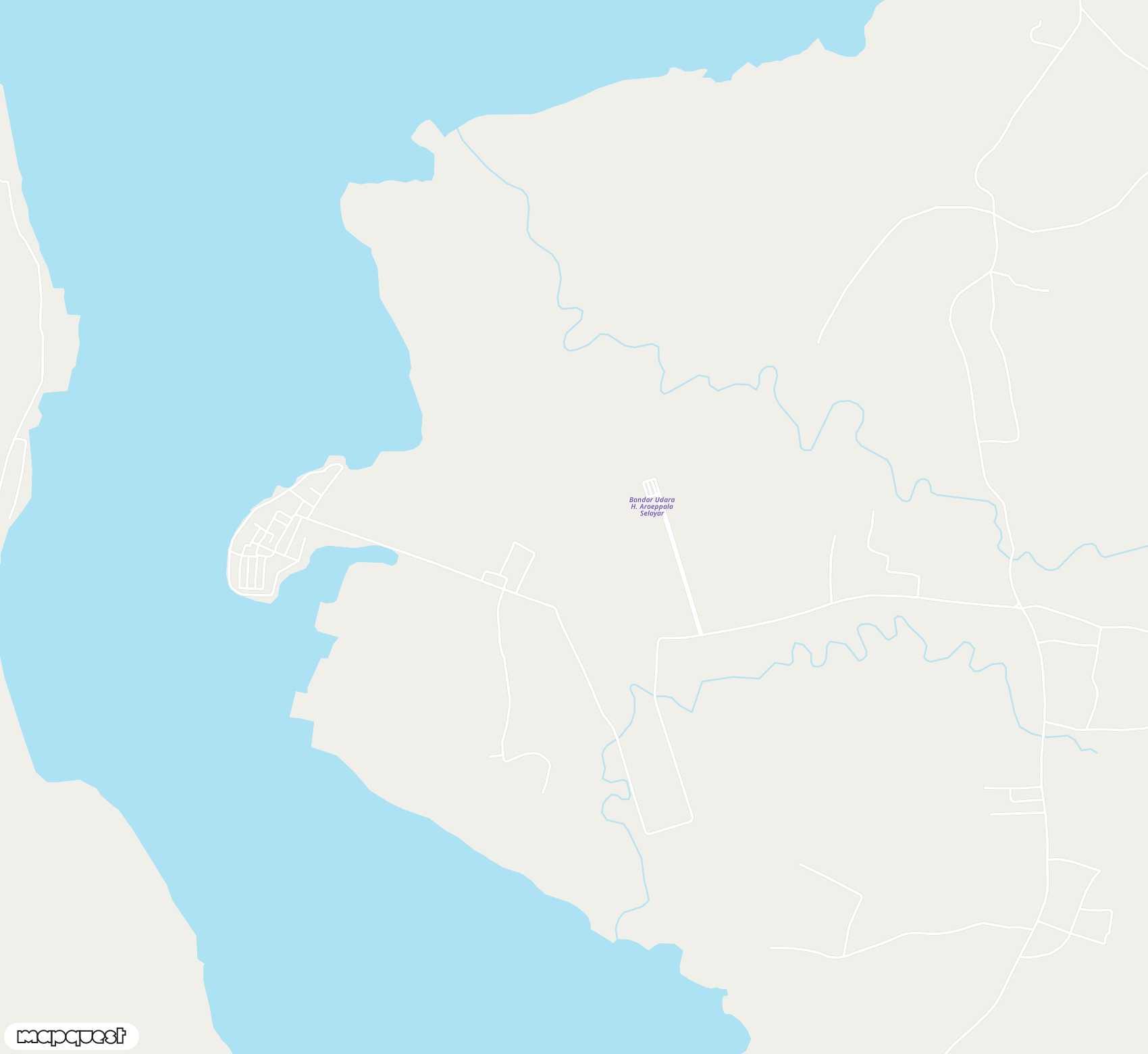 Carte de <span>Aérodrome de </span>Selayar - Haji Aroeppala<span>(KSR)</span>