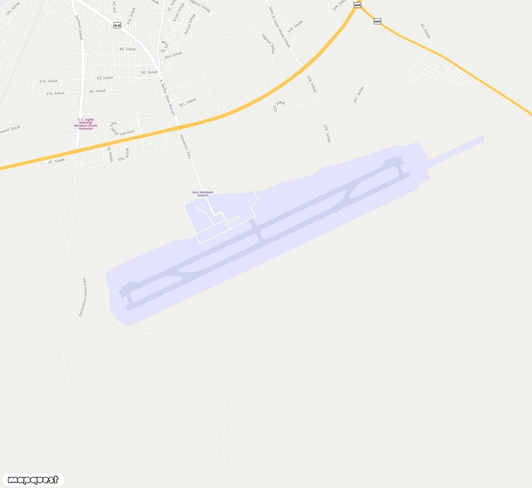 Carte de <span>Aéroport de </span>Kars<span>(KSY)</span>