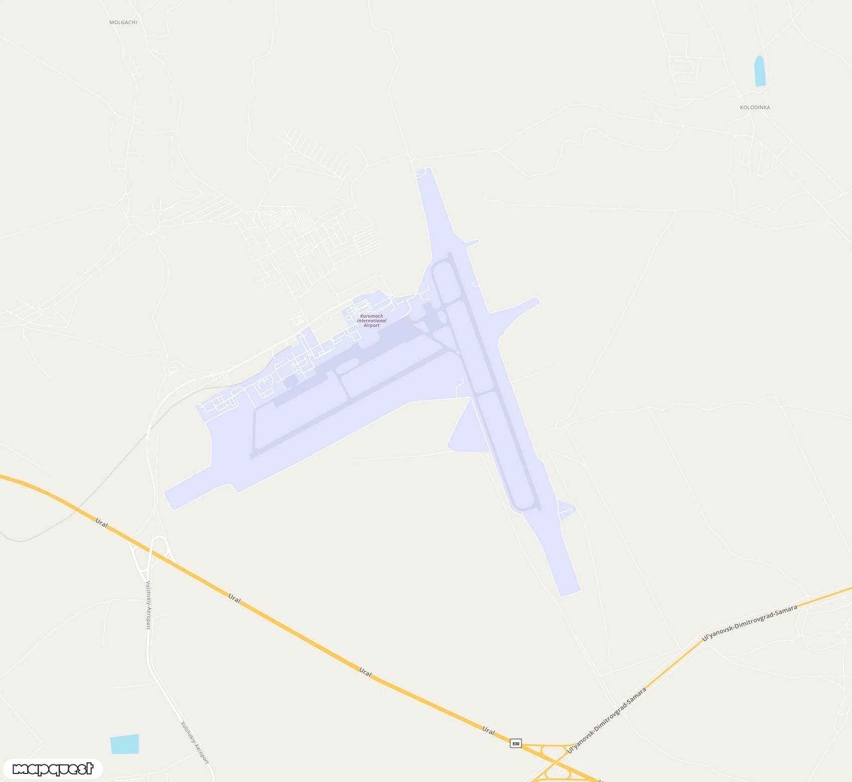 Carte de Kurumoch <span>international airport (KUF)</span>