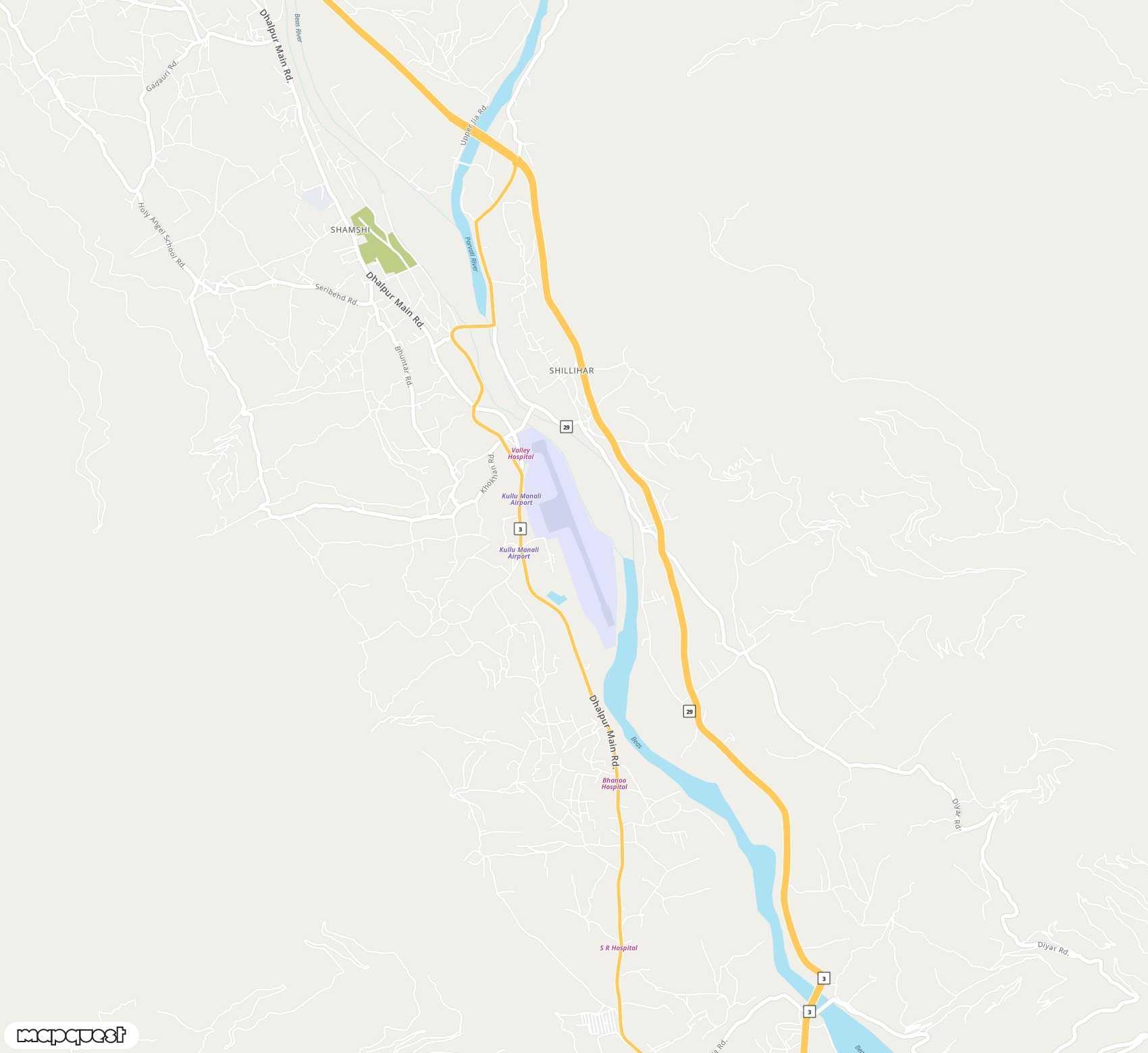 Carte de Kullu Manali <span>airport (KUU)</span>