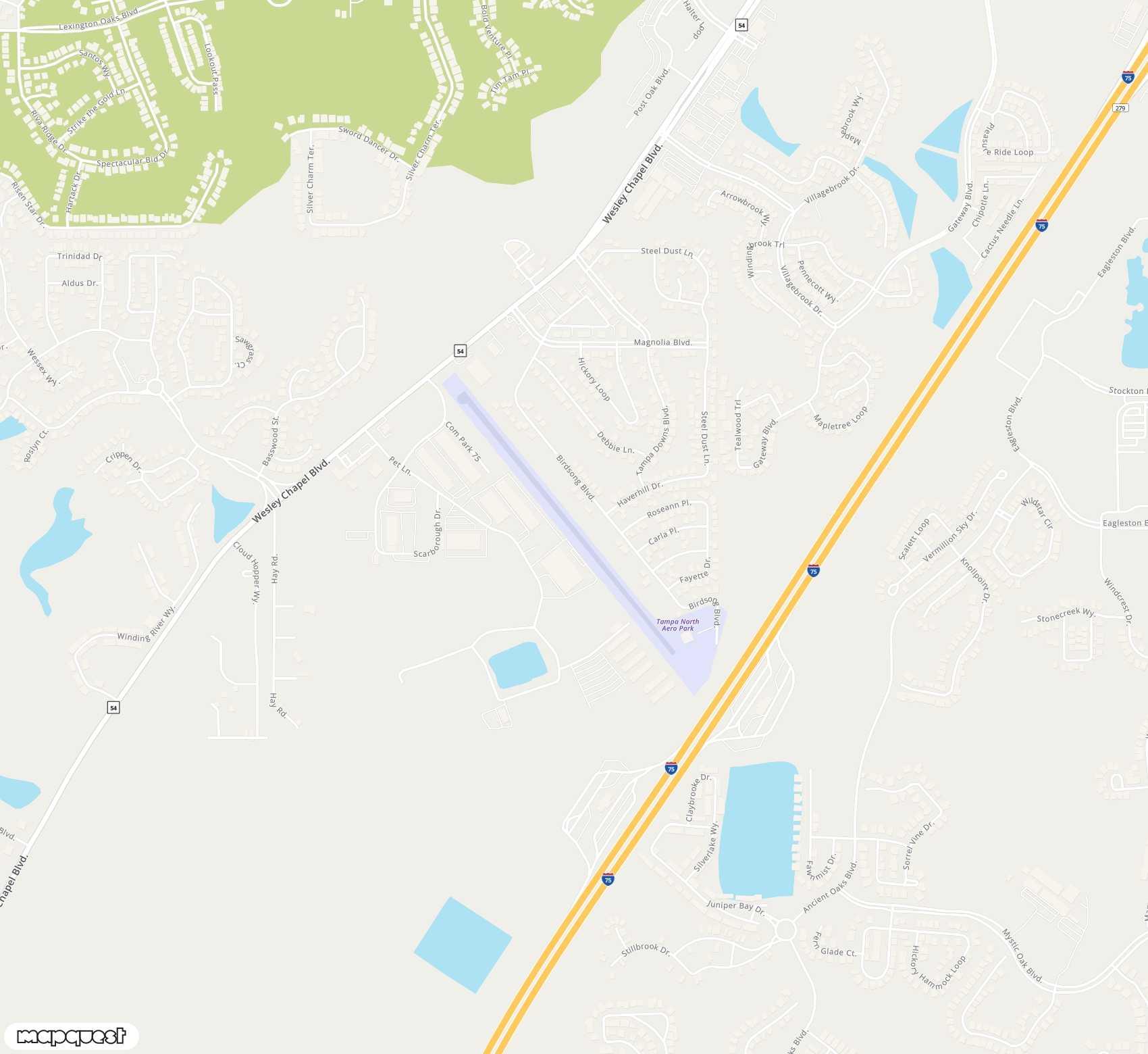 Carte de <span>Aérodrome de </span>Tampa North Aero Park<span>(KYO)</span>