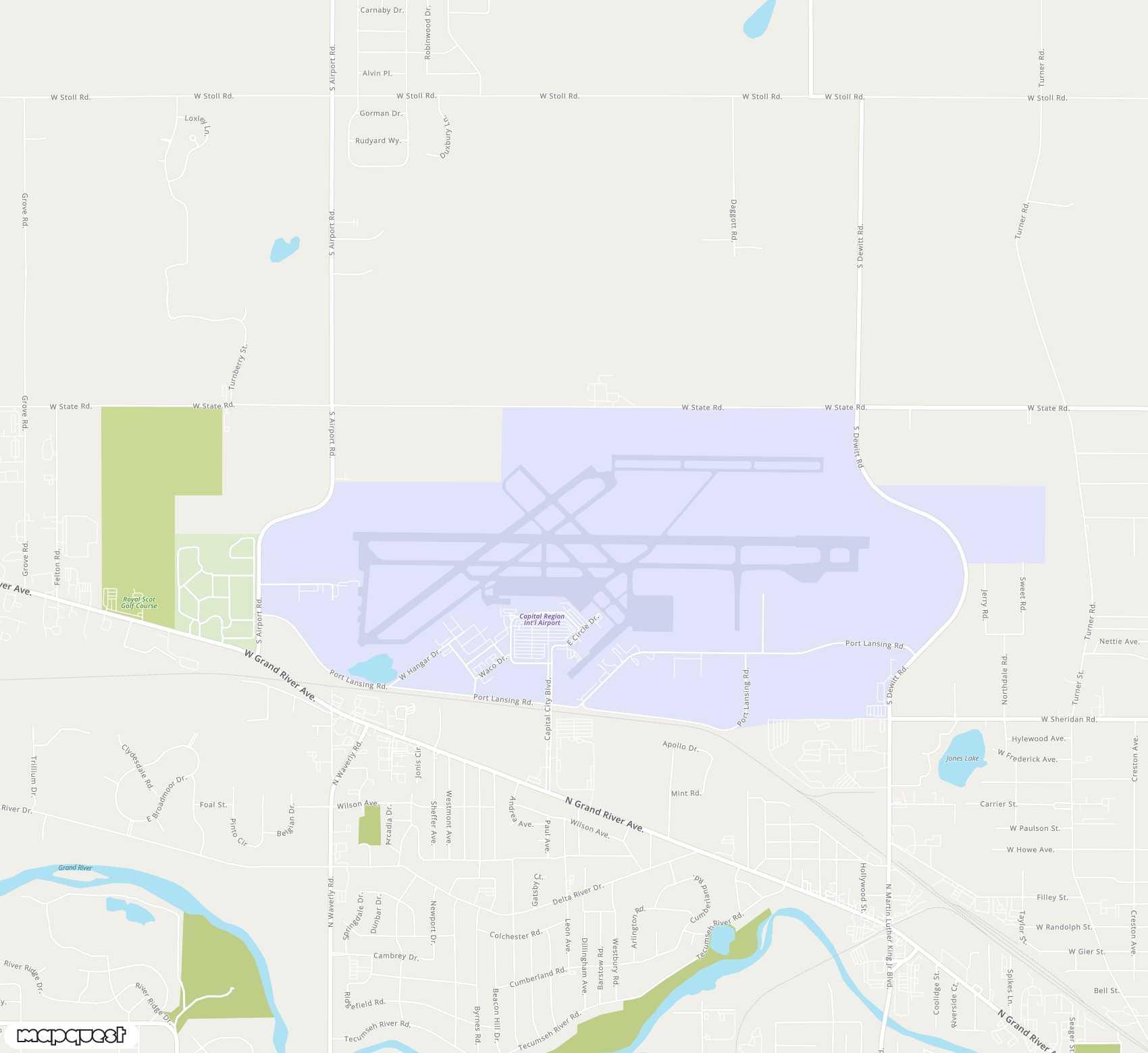 Carte de Capital City <span>airport (LAN)</span>