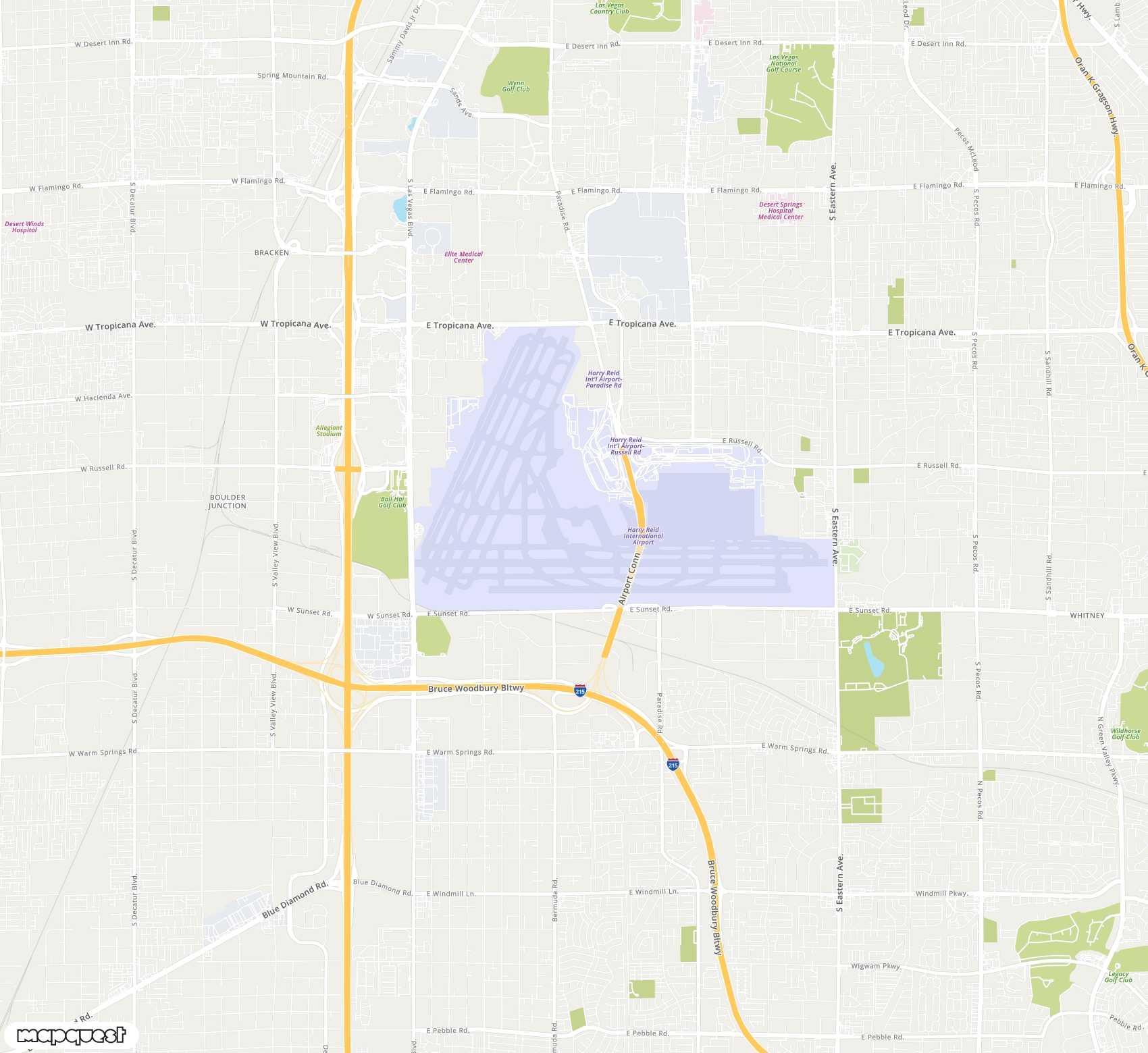 Carte de <span>Aéroport international de </span>McCarran<span>(LAS)</span>