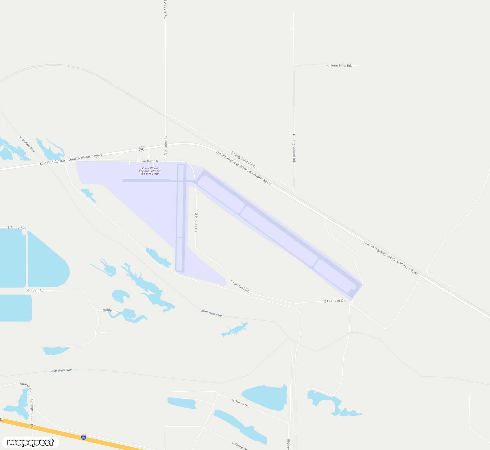 Carte de <span>Aéroport de </span>North Platte Regional Lee Bird Field<span>(LBF)</span>