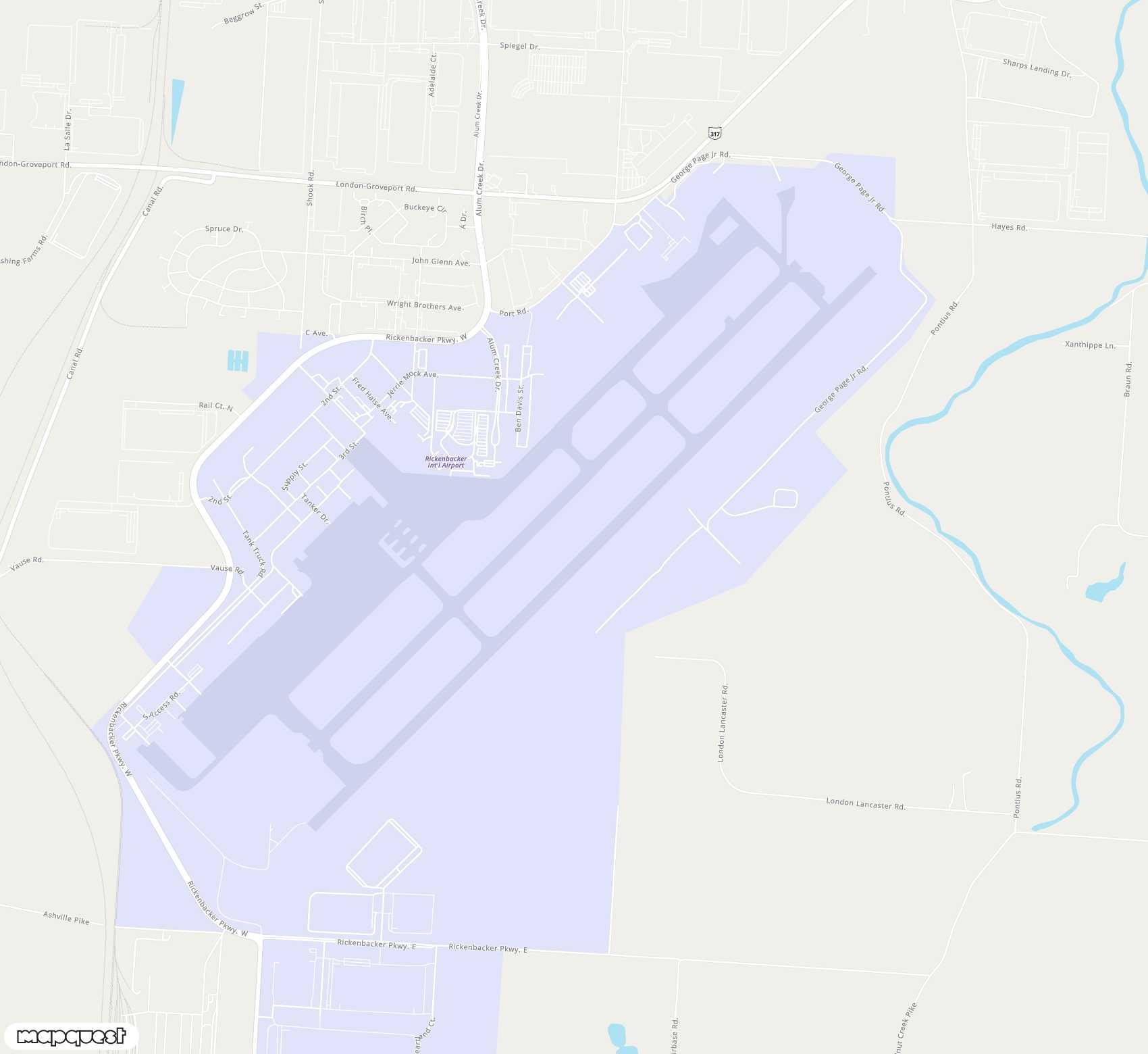 Carte de Rickenbacker <span>airport (LCK)</span>